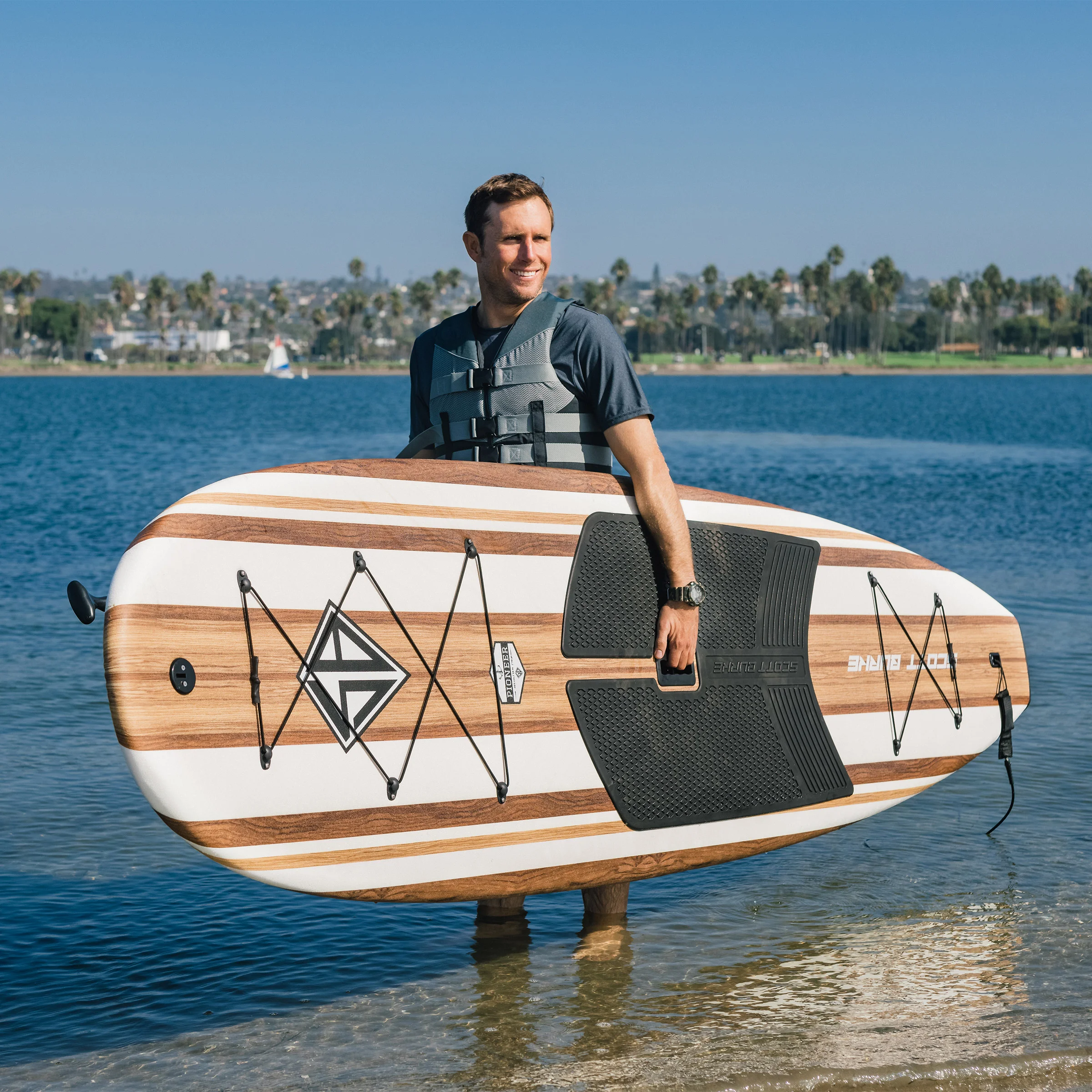 Scott Burke SUP-10' Pioneer Foam Paddle Board Package | Costco