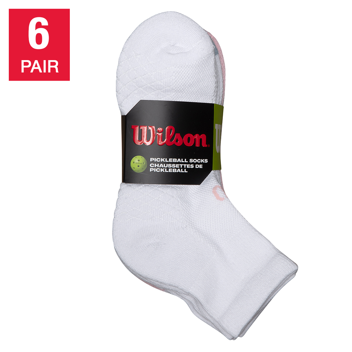 Wilson Women’s Pickleball Socks, 6-pair