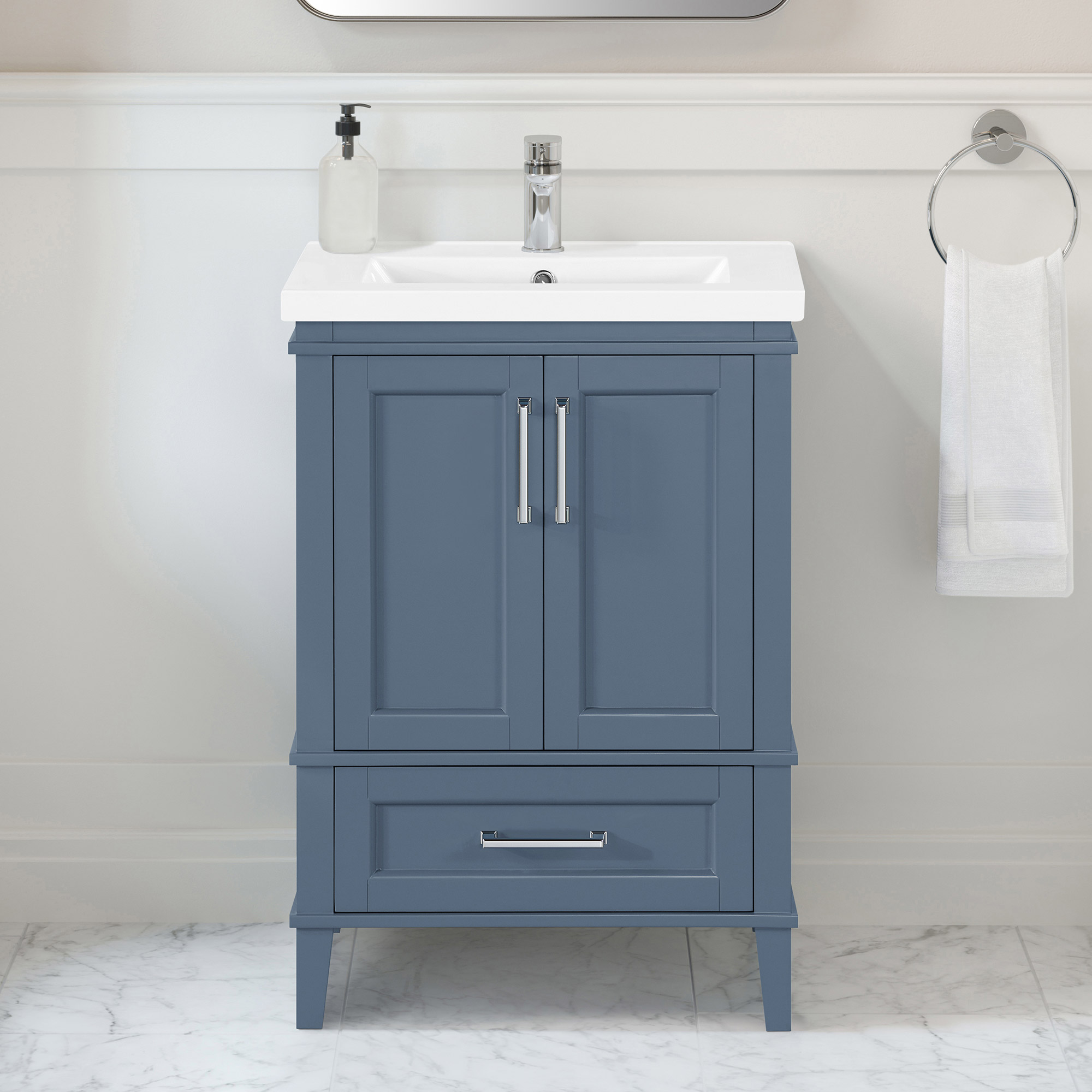 OVE Decors Navata 24 in. Vanity With White Ceramic Top