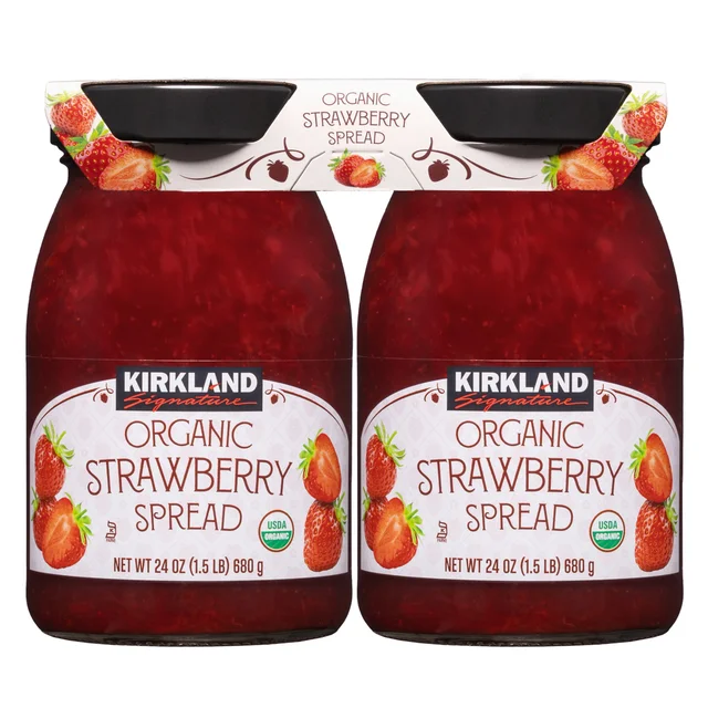 KIRKLAND SIGNATURE ORGANIC STRAWBERRY SPREAD 2/24 OZ