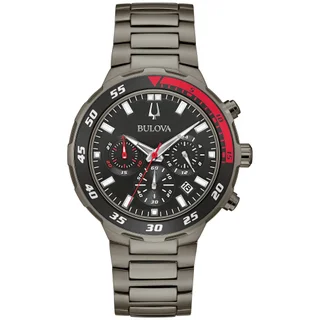 BULOVA SPORT BLACK STAINLESS STEEL MEN'S CHRONO WATCH