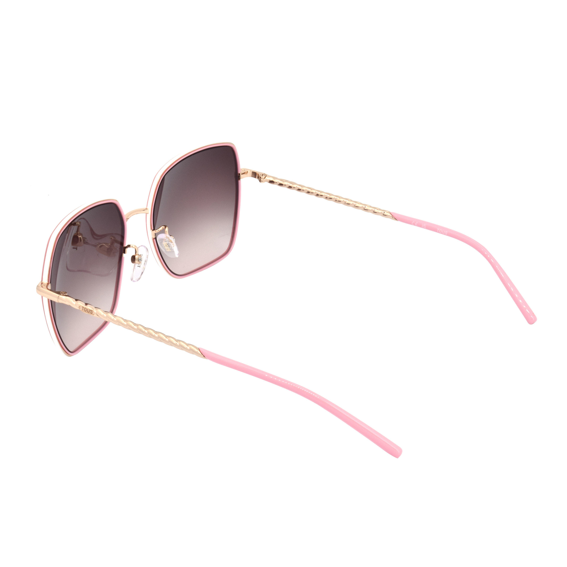 TOUS STO460 Shiny Rose Gold Brown Gradient Pink Sunglasses  display picture 2