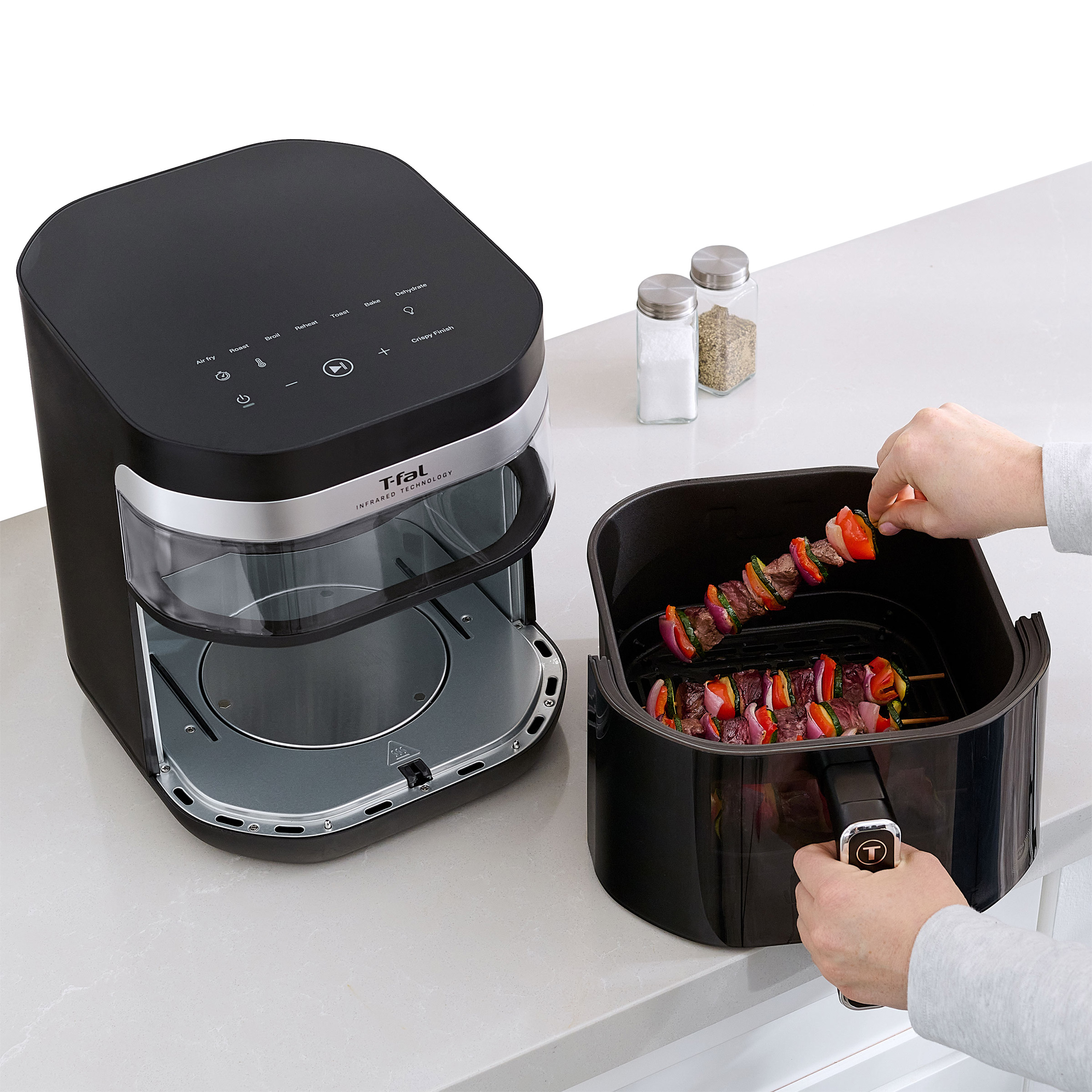 T-fal Dual Window Infrared Air Fryer 7.3QT, Dual Heating | Costco