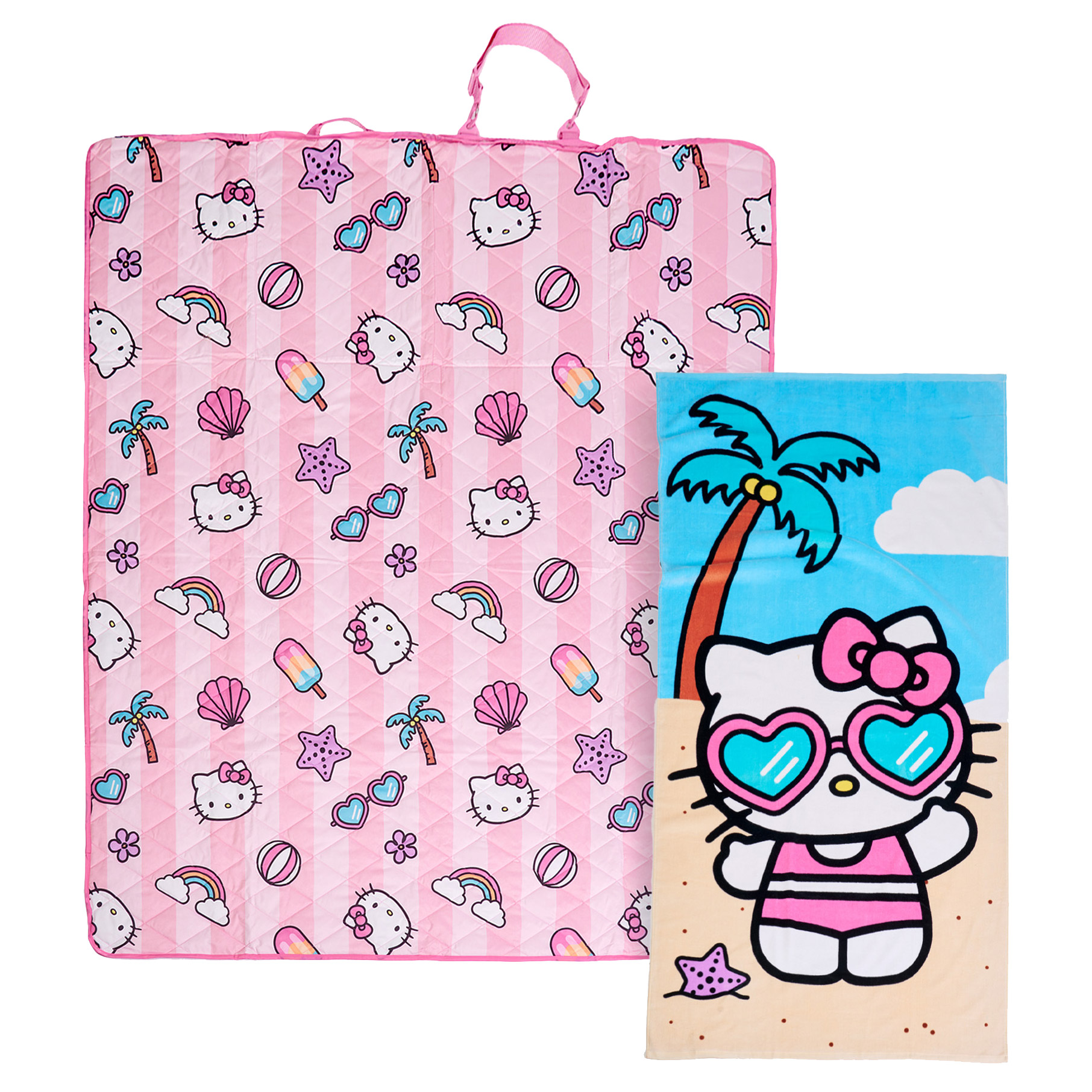 Character Outdoor Picnic Blanket with Beach Towel Set