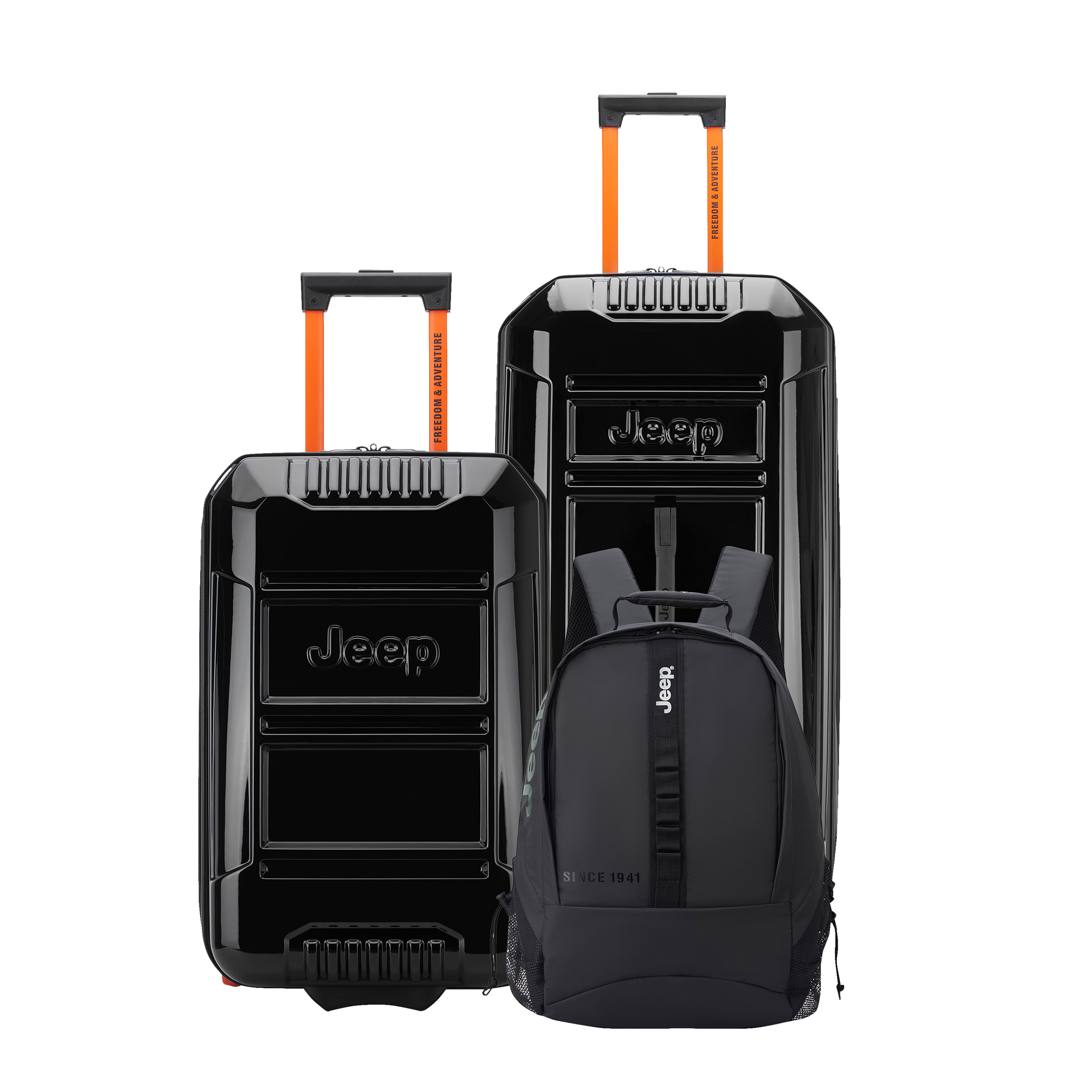 Jeep JH003B Granite 3-piece Hardside and JS011B Versatile Backpack Set