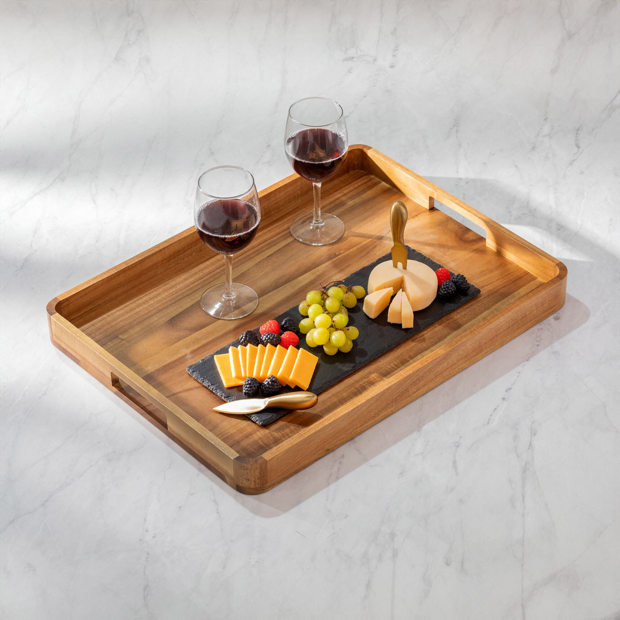 iDESIGN Acacia Wood Serving Tray | Costco