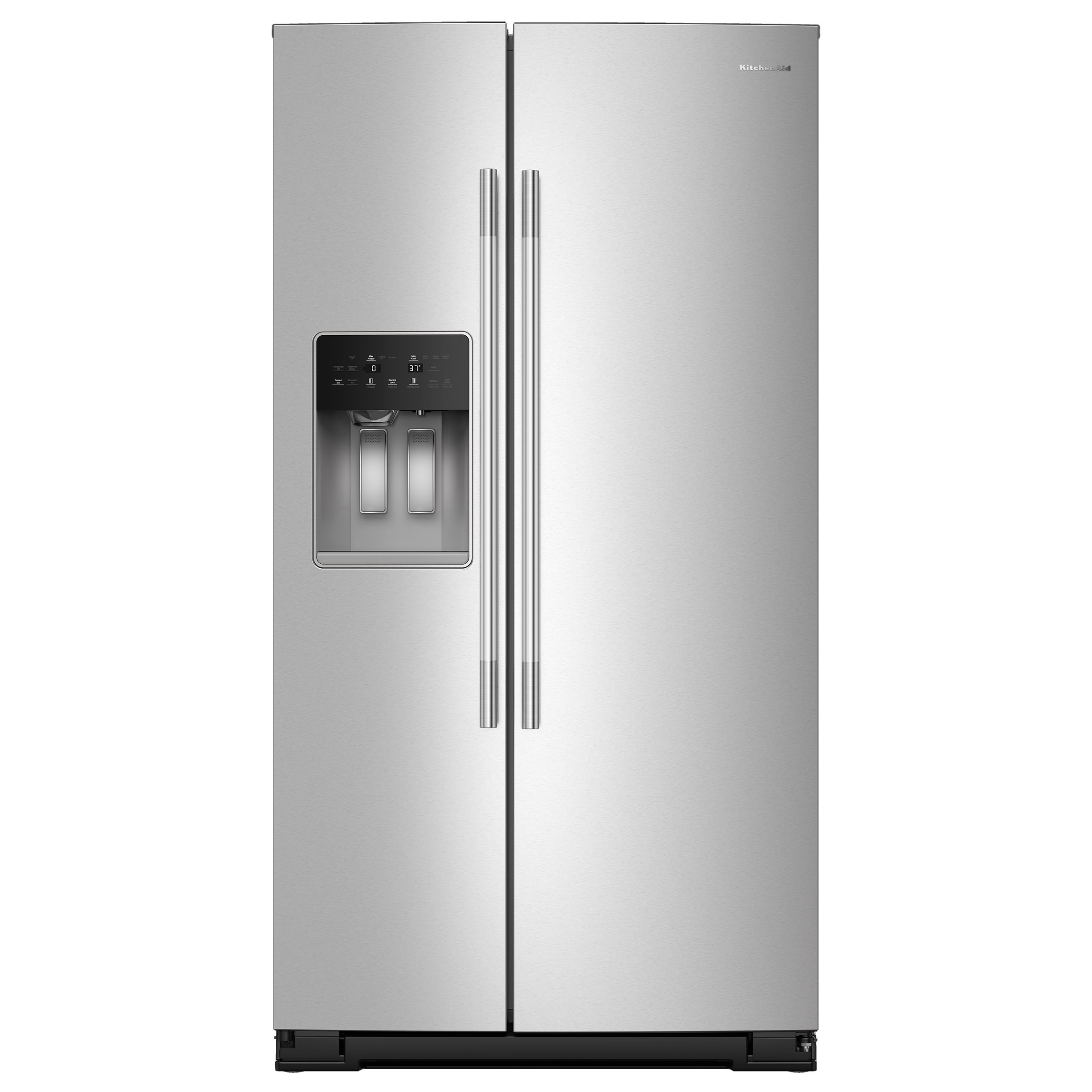 KitchenAid 36 in. 28.7 cu ft. Stainless Steel Side-by-Side Refrigerator with Exterior Ice and Water Dispenser