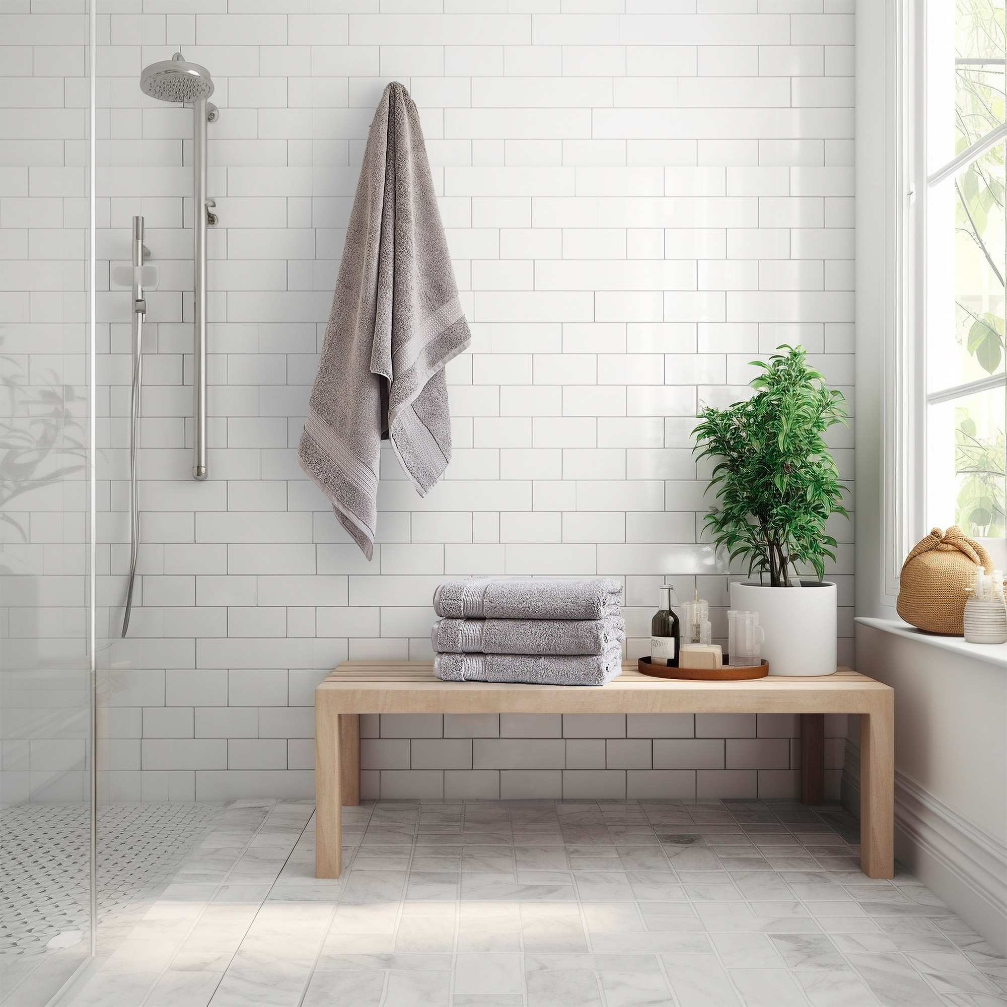 Serene Home Collection Bath Towel, 4-pack