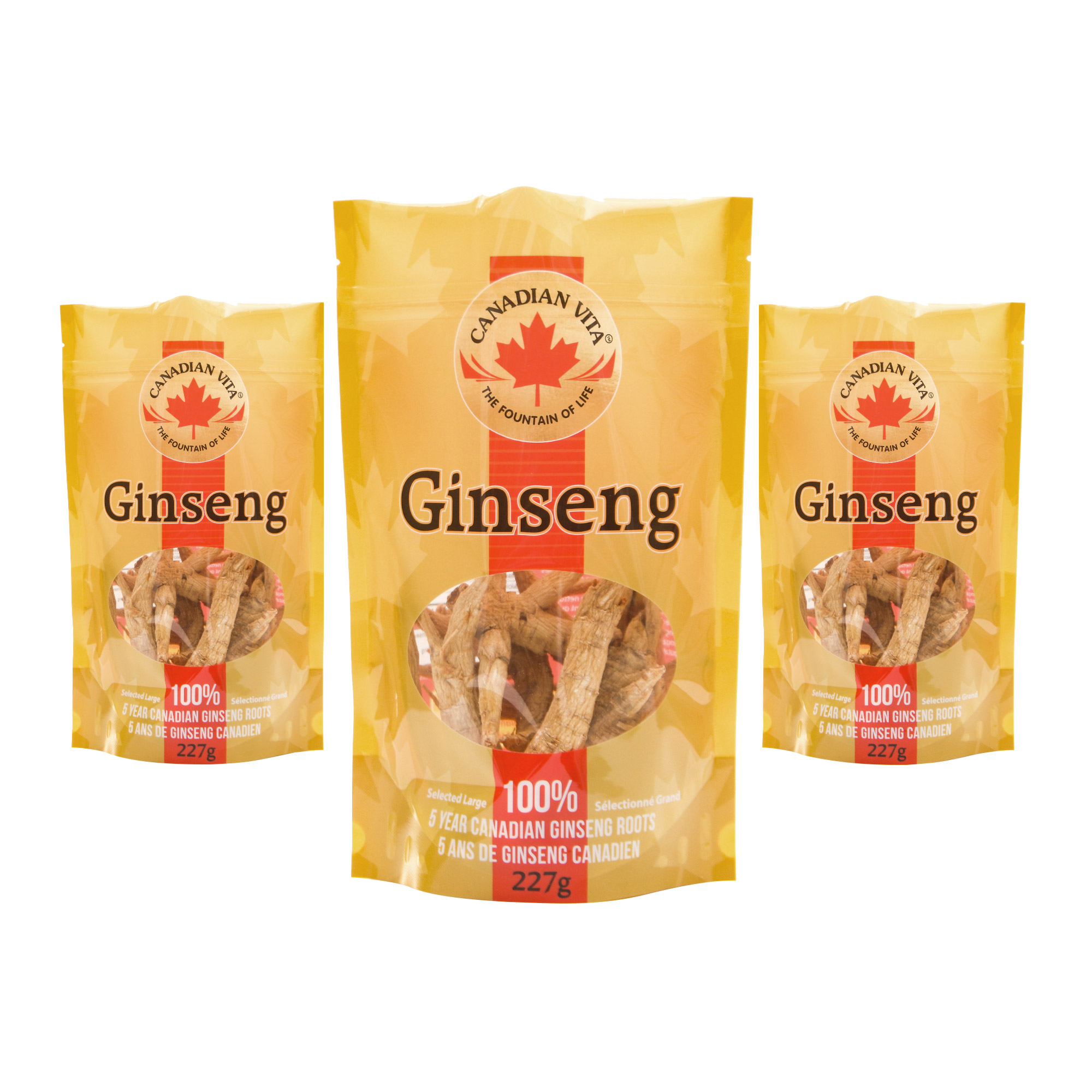 Canadian Vita Ginseng Roots, 3 x 227 g