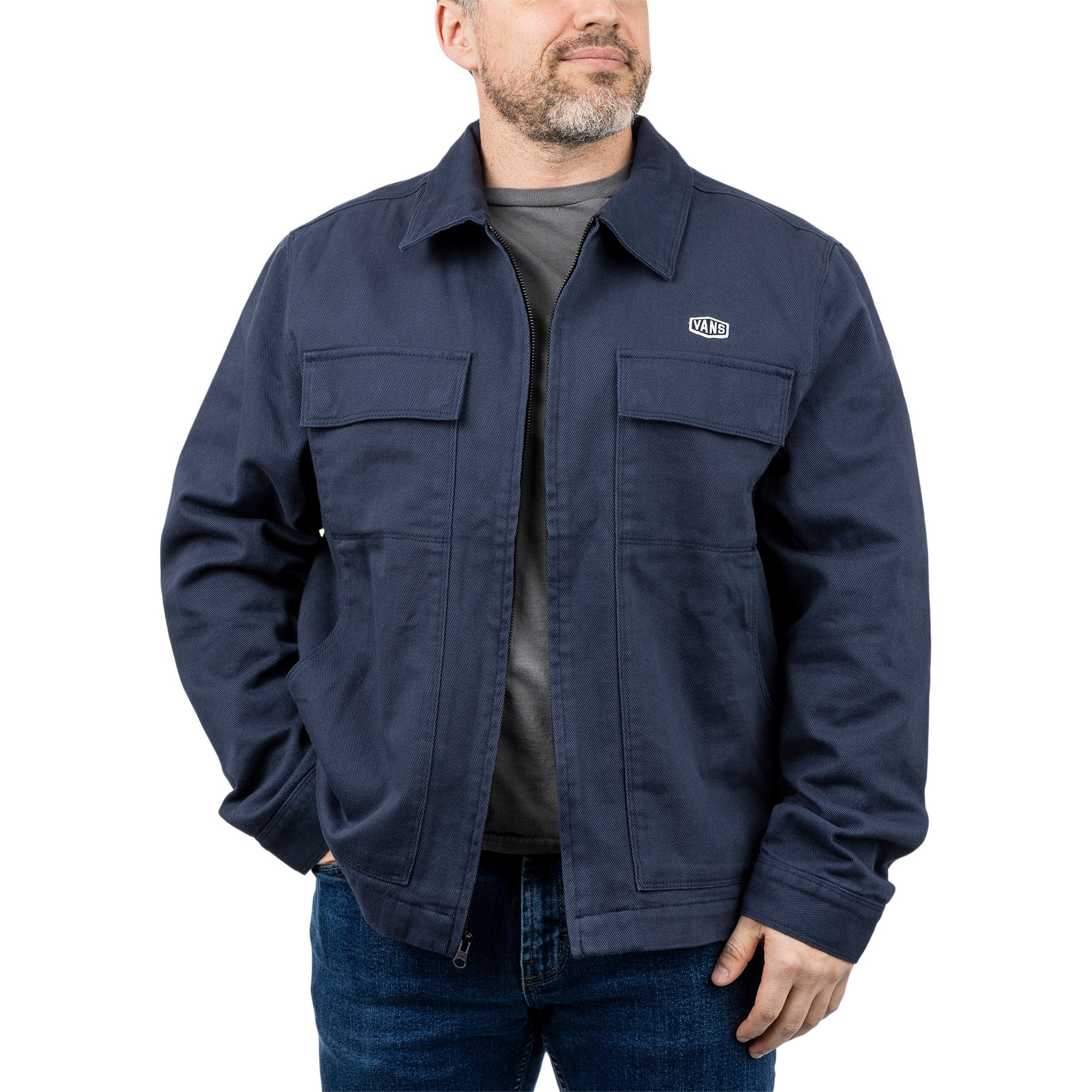 Vans Men's Mcavoy Zip Station Jacket – Casual Full-Zip Coat with