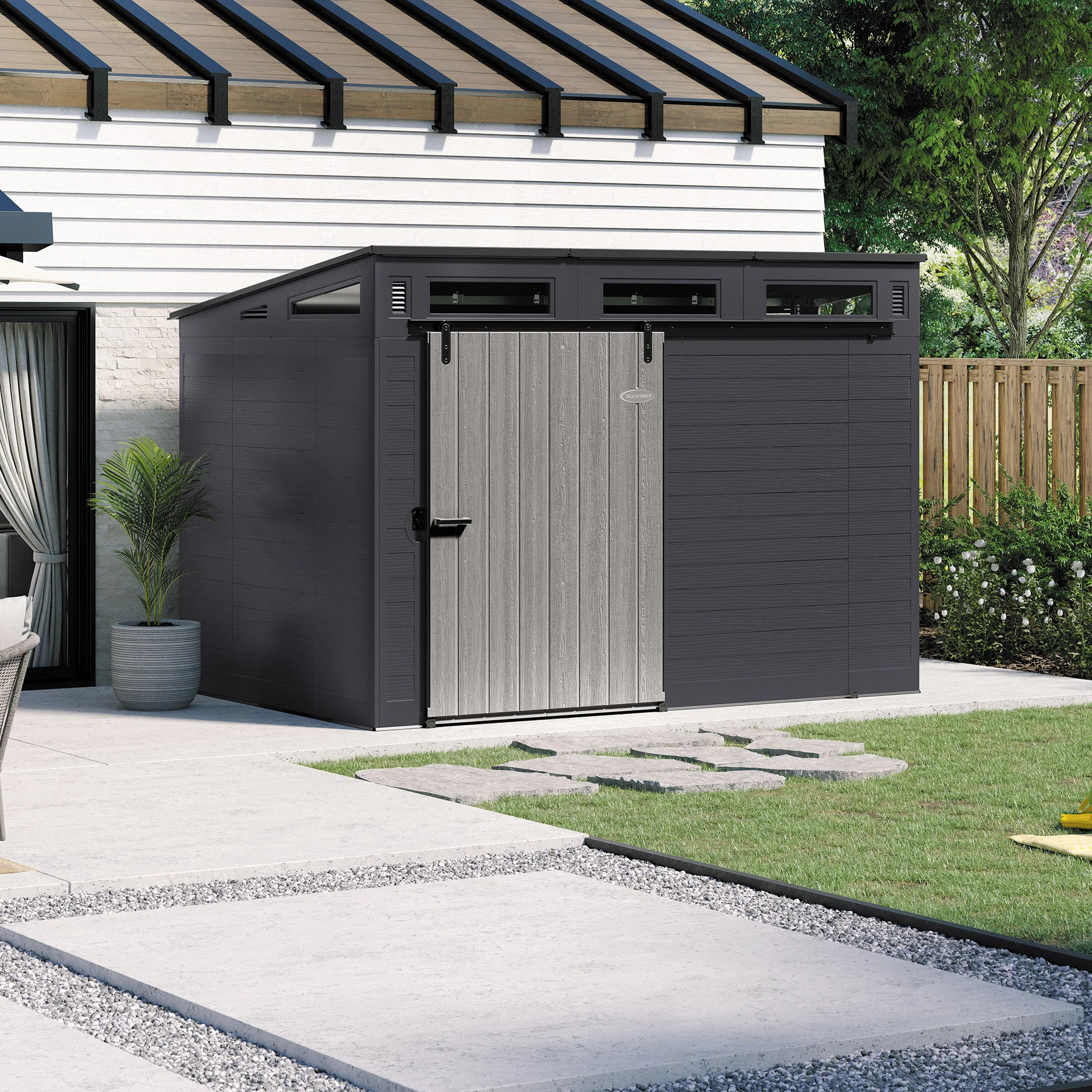 Arinco-houseです Suncast 10 ft. x 7 ft. Barndoor Shed | Costco