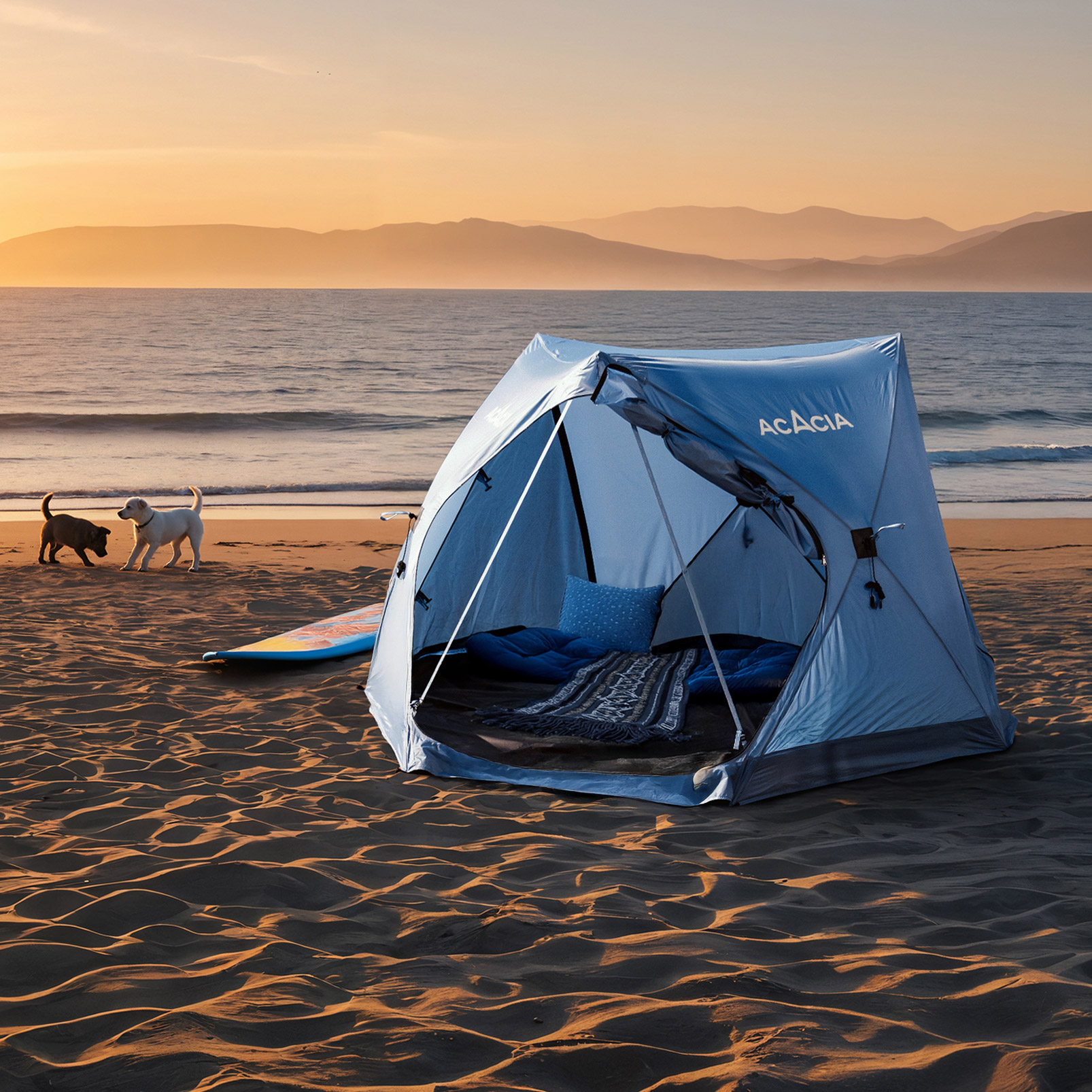 Space Acacia 9' x 9' Instant Beach Tent Sun Shelter | Costco