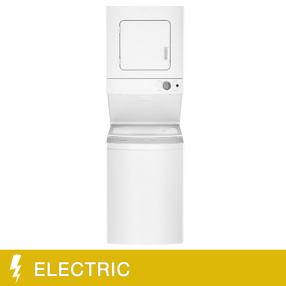 Whirlpool 24 in. White Electric Stacked Laundry Centre with 1.8 cu. ft. IEC Washer and 3.4 cu. ft. Dryer