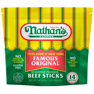 NATHAN'S ORIGINAL BEEF STICKS 1 OZ / 14 CT