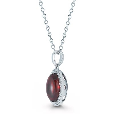 Marquise Shape Garnet and Diamond Necklace | Costco