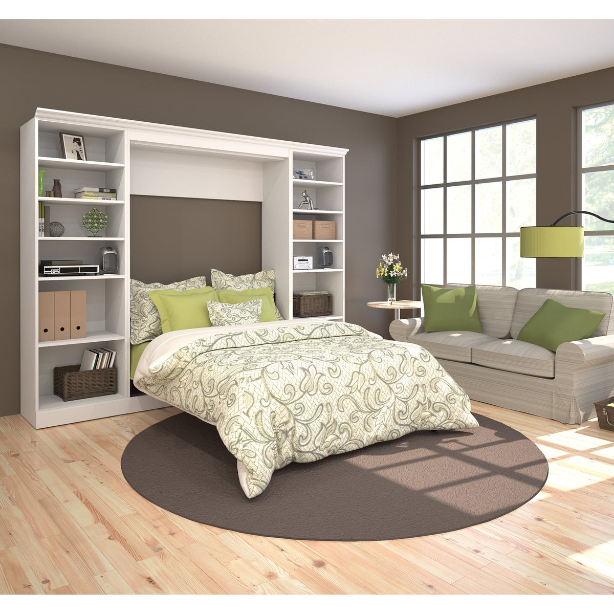 Bestar Audrea Full Wall Bed with Two 25 Bestar Audrea Full Wall Bed with Two 25