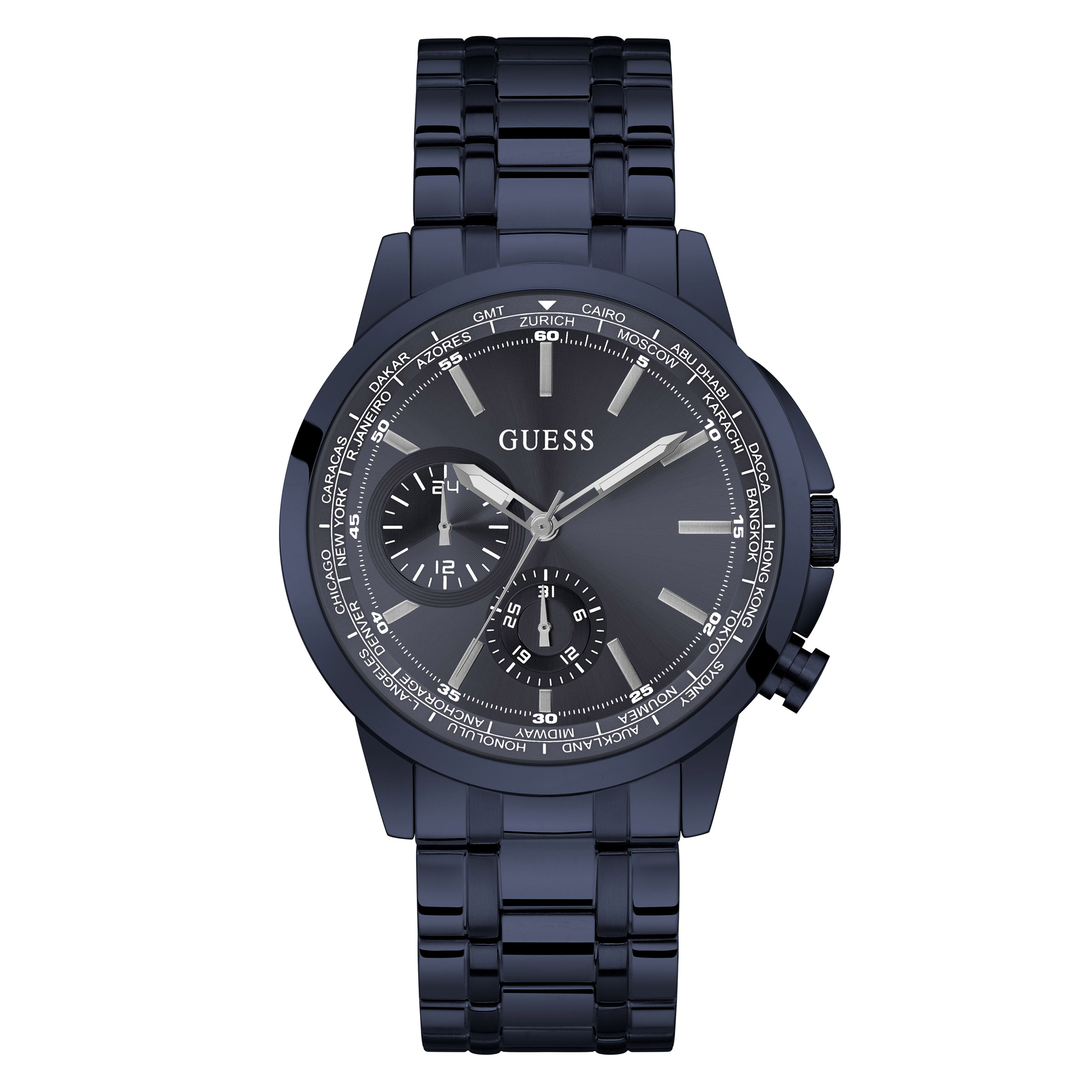 Guess Navy Dial Mens Watch