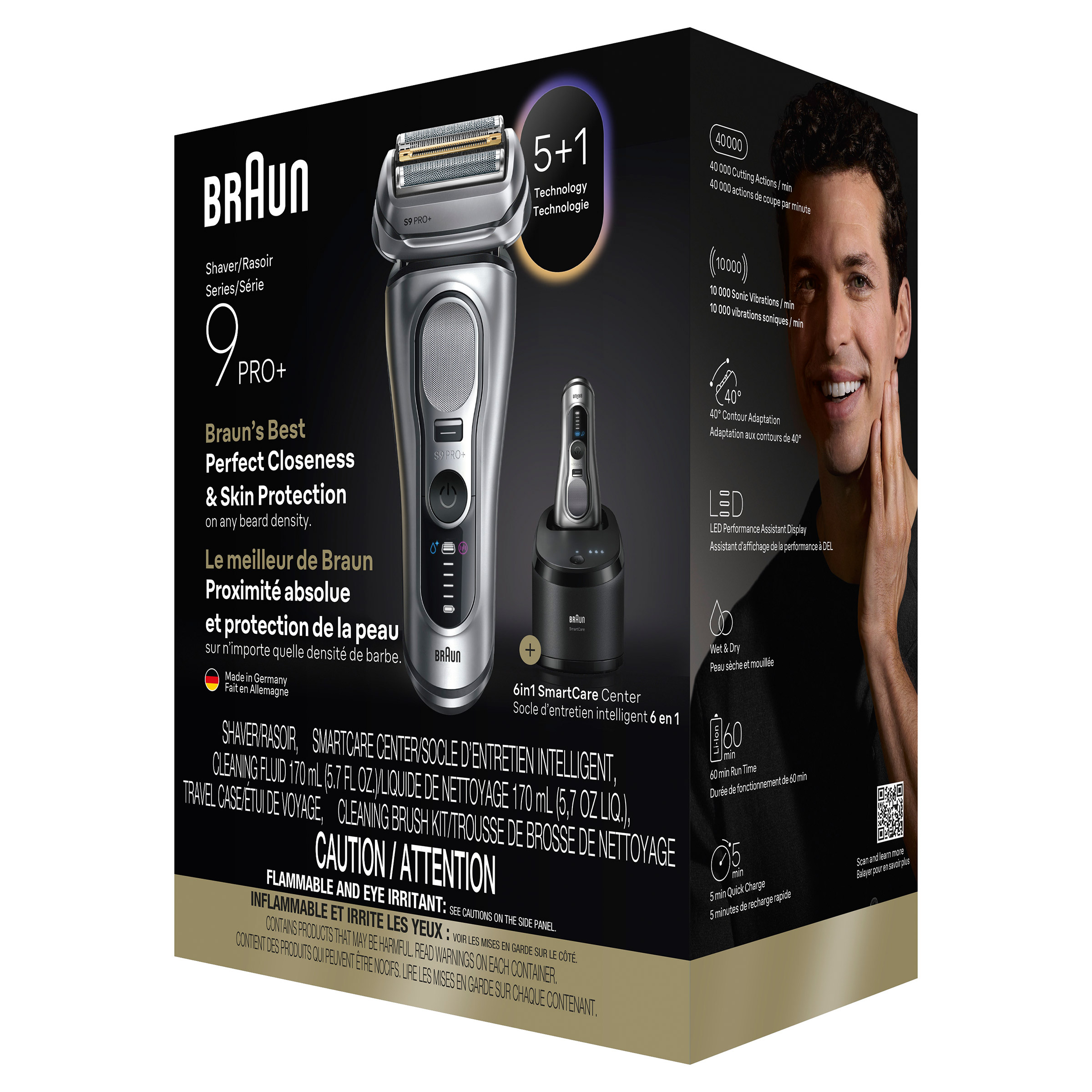 Braun Series 9 PRO+ Men's Electric Razor 9667cc + Clean & Renew Refill ...