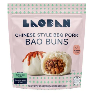 LAOBAN BBQ PORK BAO BUNS 12CT, 30 OZ