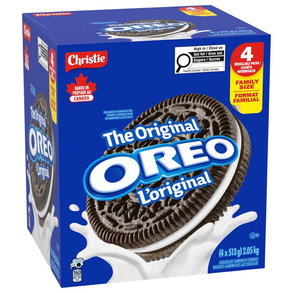 オニキス1.5kg×8袋、デザーンココア1kg×4袋 Oreo Original Cookies, 4 × 513 g | Costco