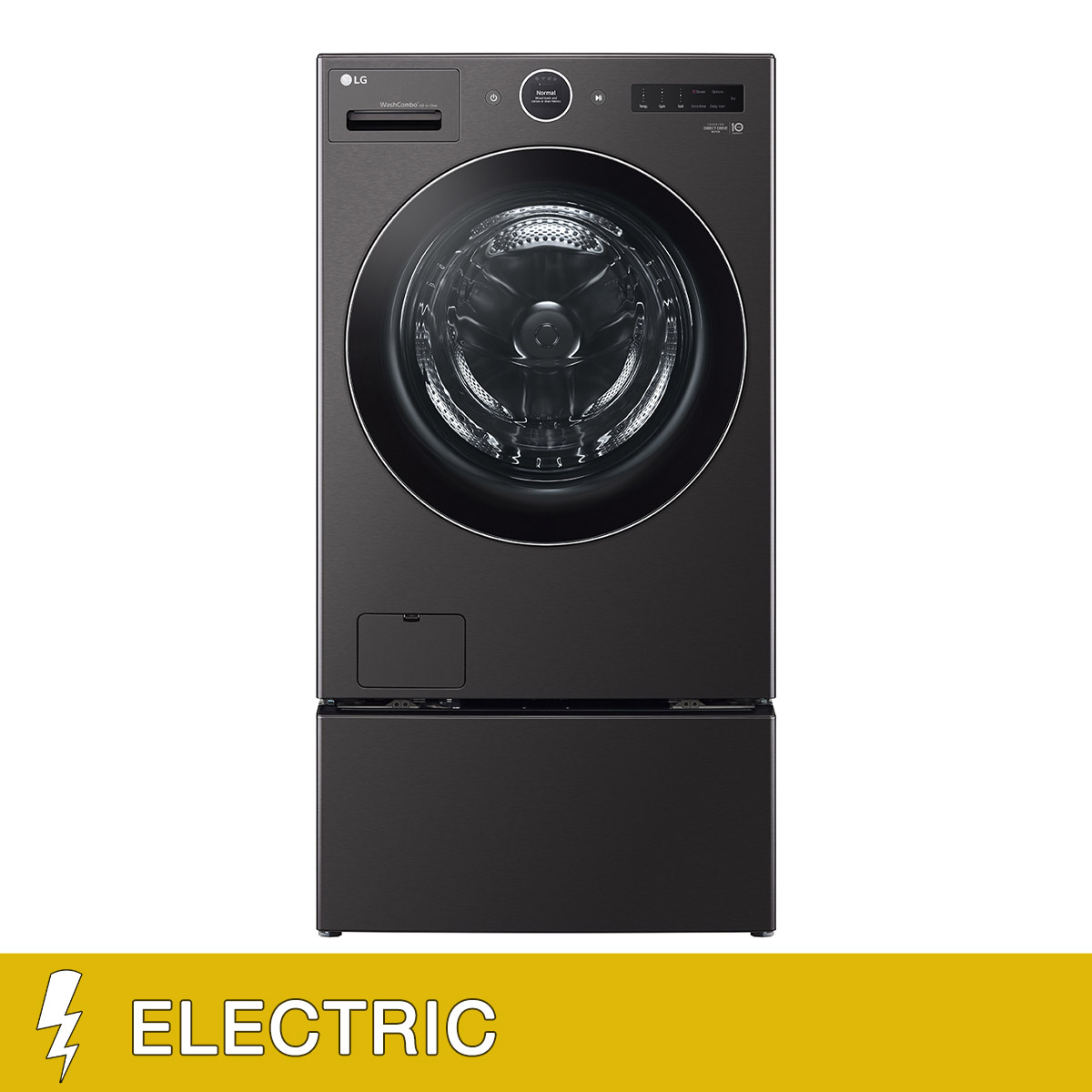 LG 5.0 cu. ft. Mega Capacity Smart Wash Combo All-in-One Washer/Dryer with Inverter HeatPump Technology and Storage Pedestal 