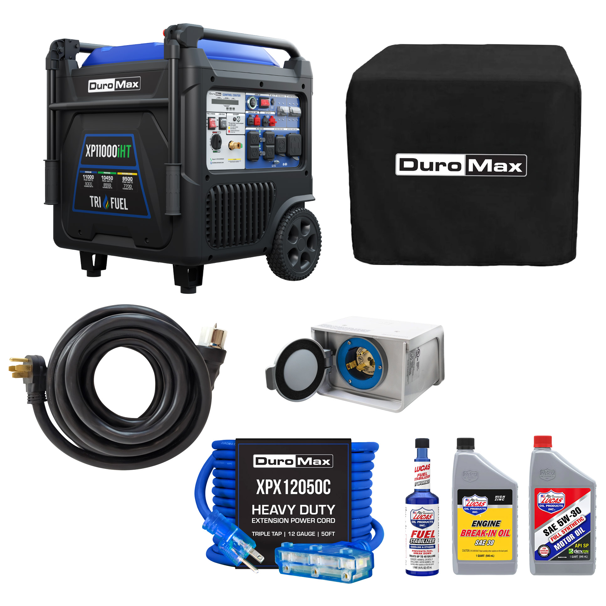 DuroMax 11,000 Watt Tri Fuel Inverter Generator with Home Power Backup  Bundle | Costco