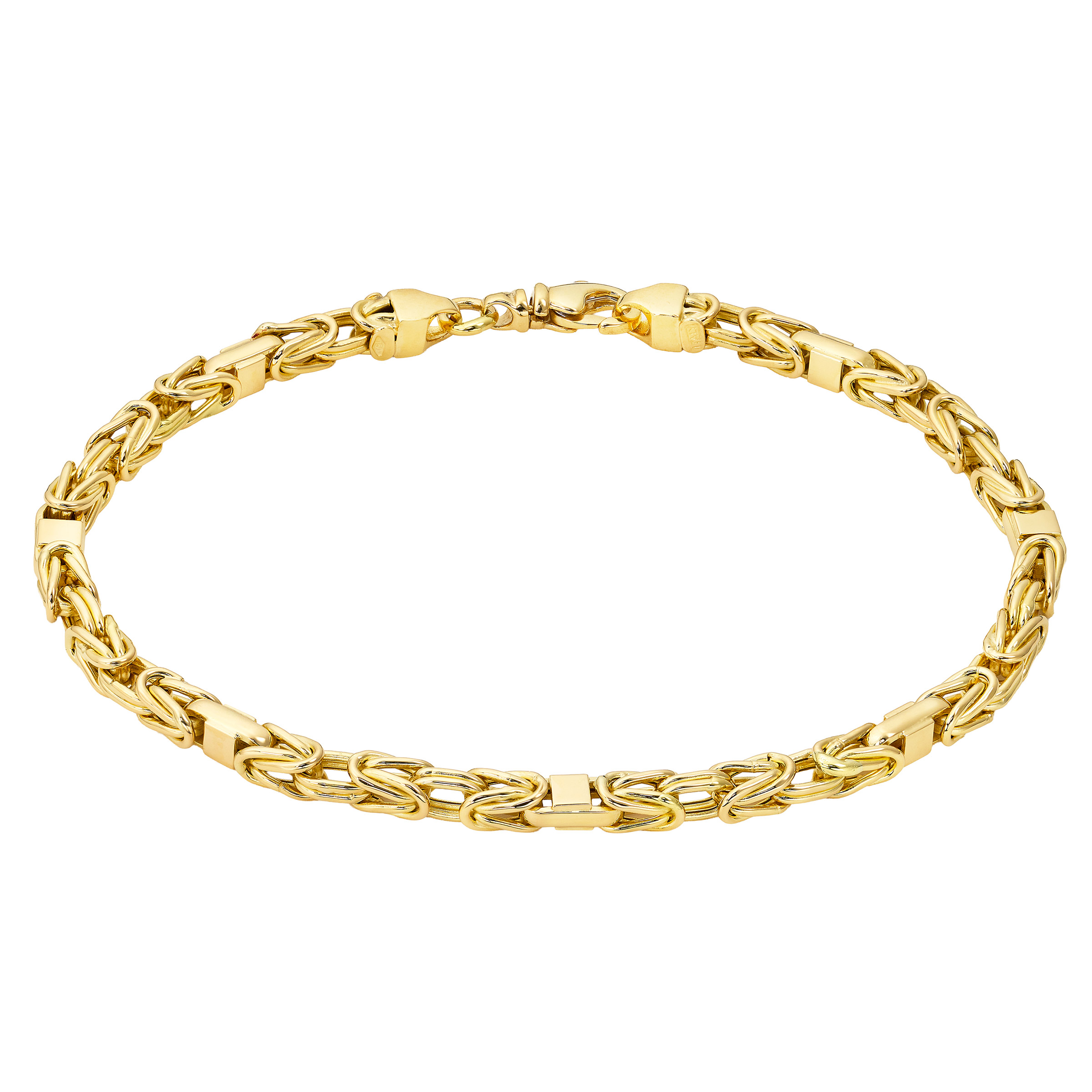 Double Row Byzantine Bracelet in Yellow Gold