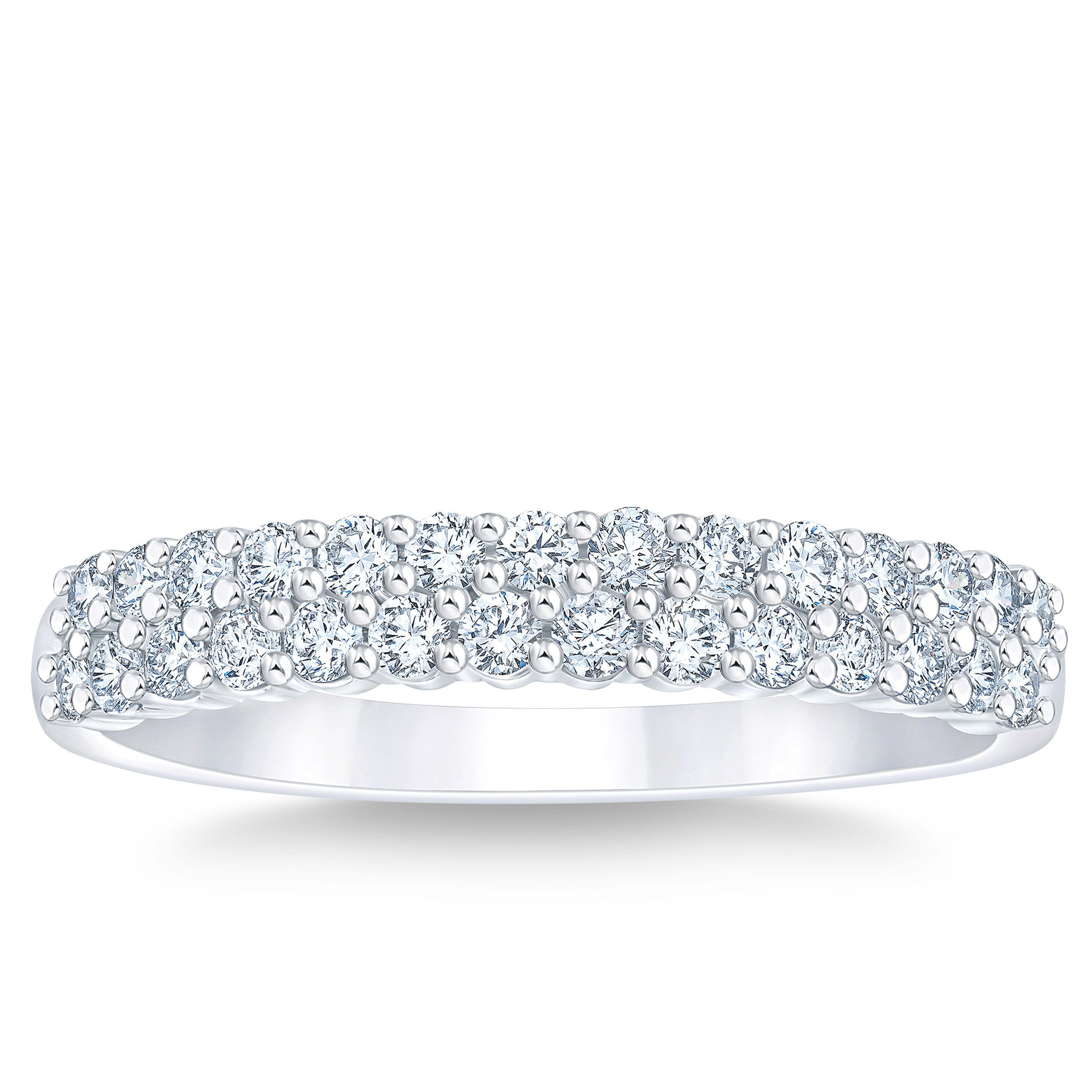 Round Brilliant Diamond Two Row Band (0.50 ctw)