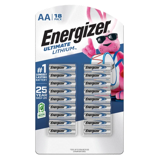 Energizer Ultimate Lithium AA Batteries, 18-count