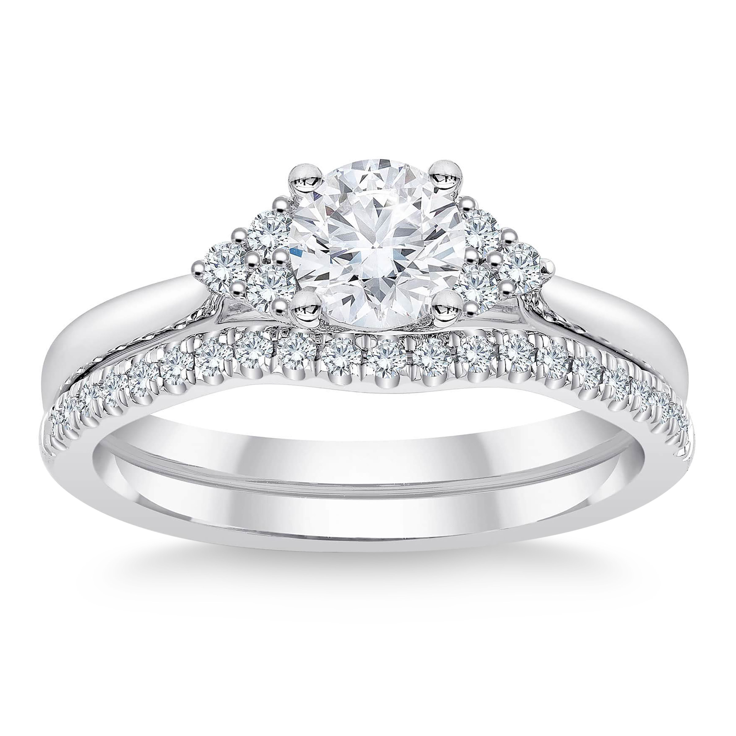 Round Brilliant Diamond Wedding Set (0.85 ctw)