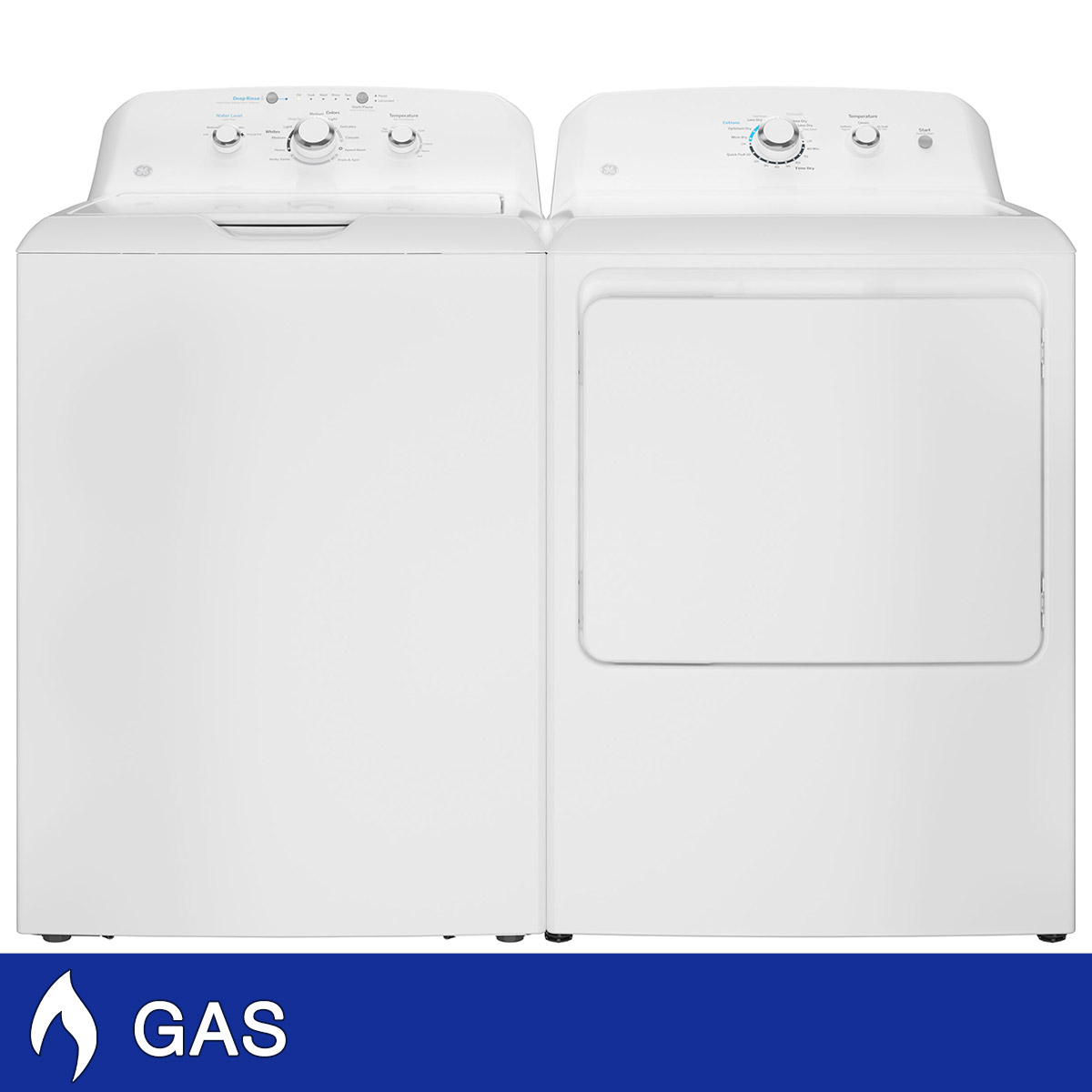 GE 4.0 cu. ft. Capacity Washer with Stainless Steel Basket and 6.2 cu. ft. Capacity GAS Dryer