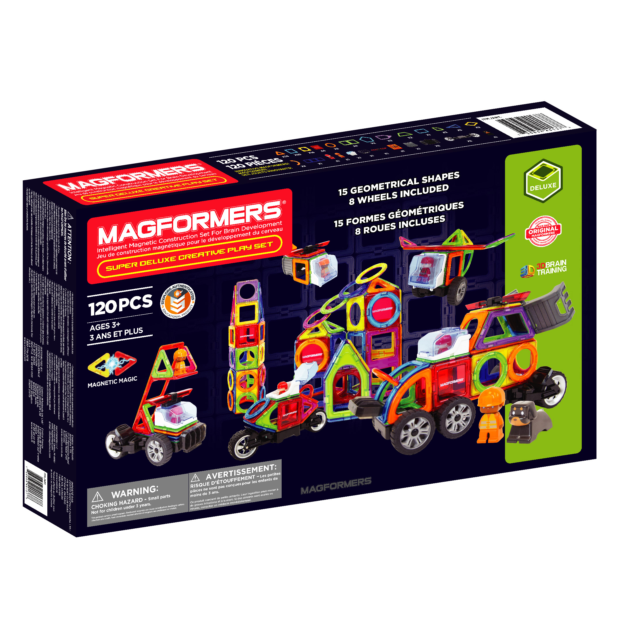 Magformers 120 piece Super Deluxe Creative Magnetic Building Set