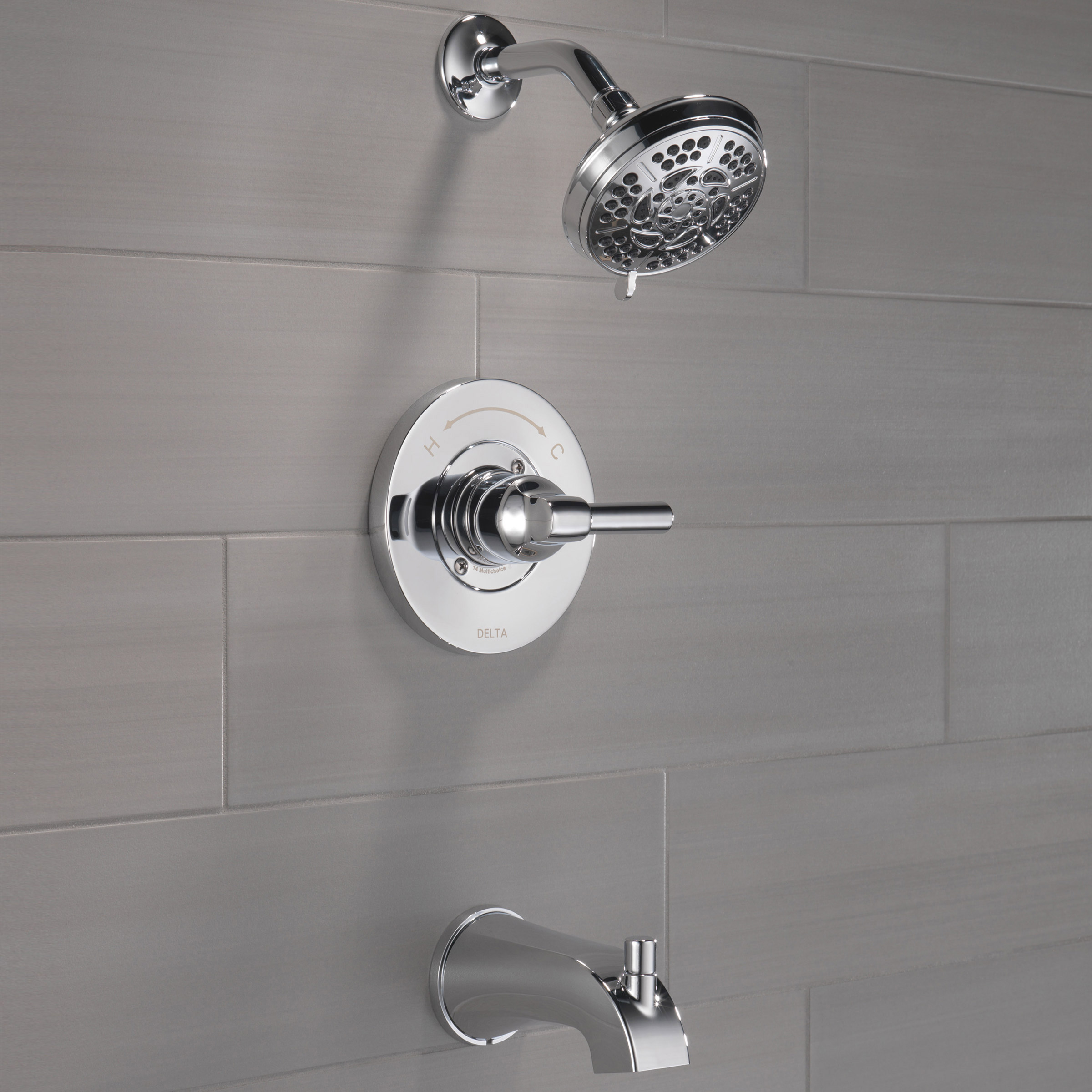 Delta Becker Monitor 14 Series Single Handle Tub and Shower Faucet