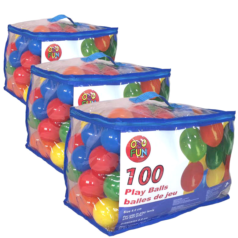 Oso Fun 100-pieces Playballs, 3-pack 