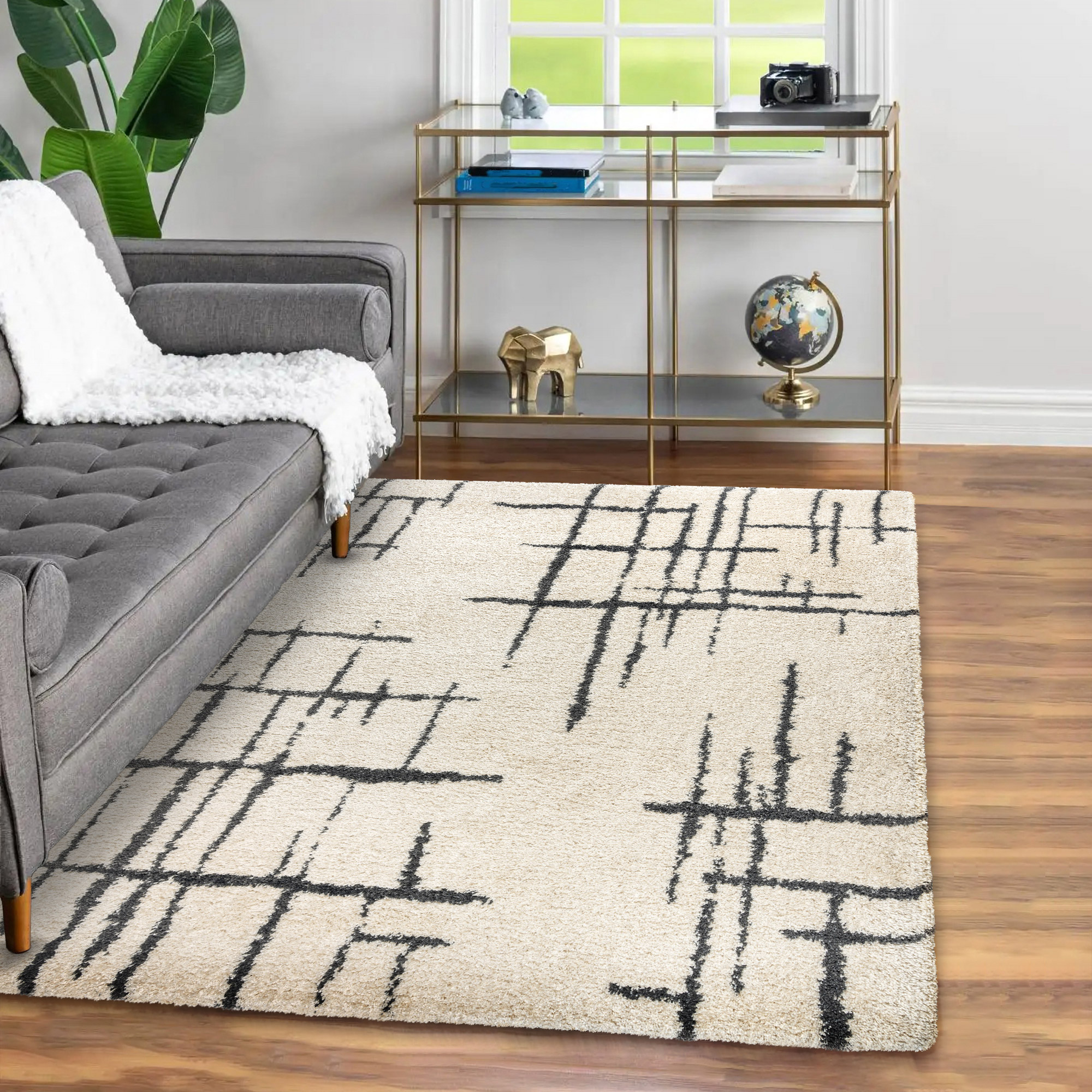 Thomasville Marketplace Luxury Shag Rug Collection  Meara  5’3” x 7’5"