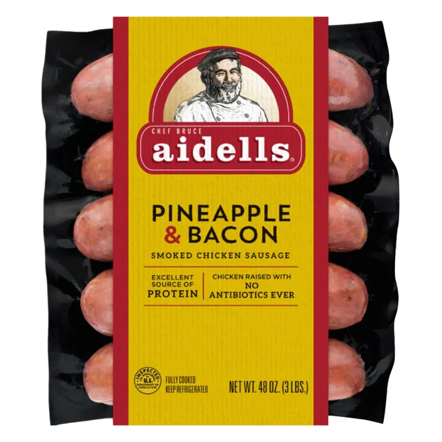 Aidells Smoked Chicken Sausage, Pineapple & Bacon, 3 lbs