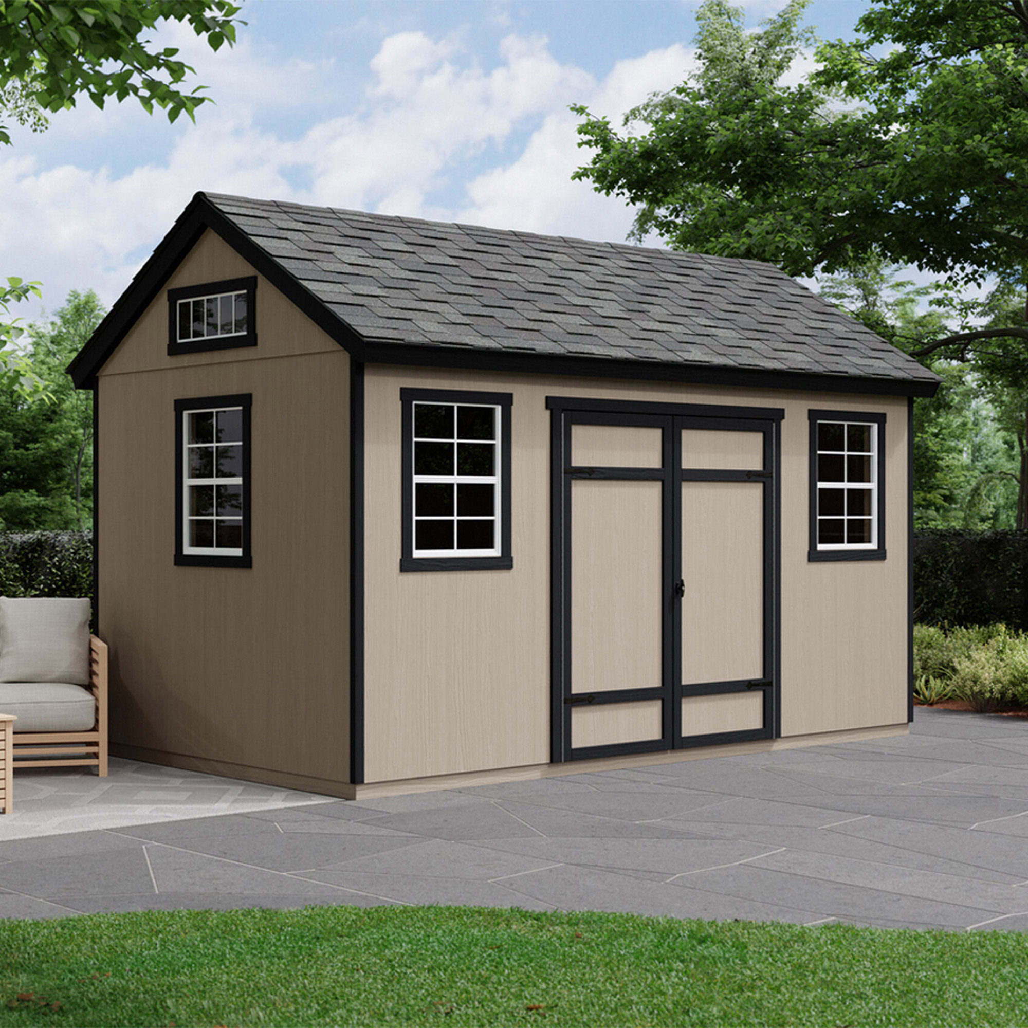 Yardline Berkdale 14' x 8' Wood Shed – Do It Yourself Assembly