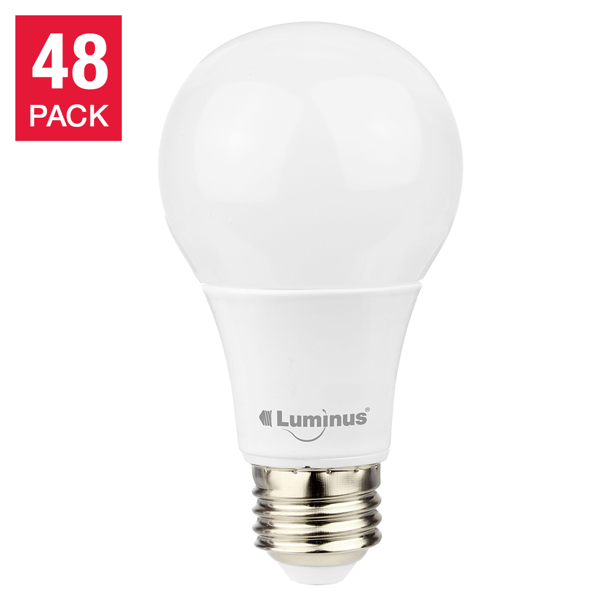 Luminus Basix A19 9 W 750 Lumens LED Light Bulb, Pack of 48