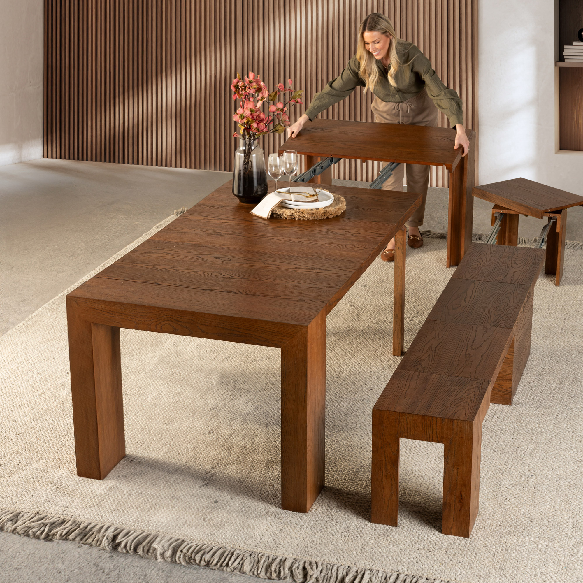 Transformer Table Extendable 2-piece Dining Set | Costco