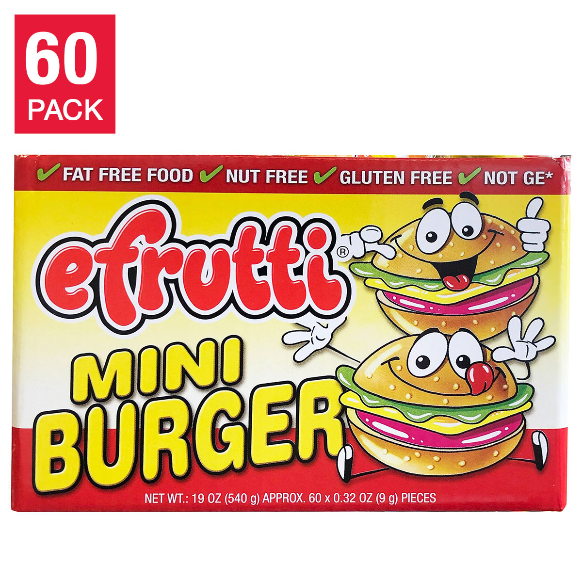 E.Frutti Gummi Mini Burger  60-count