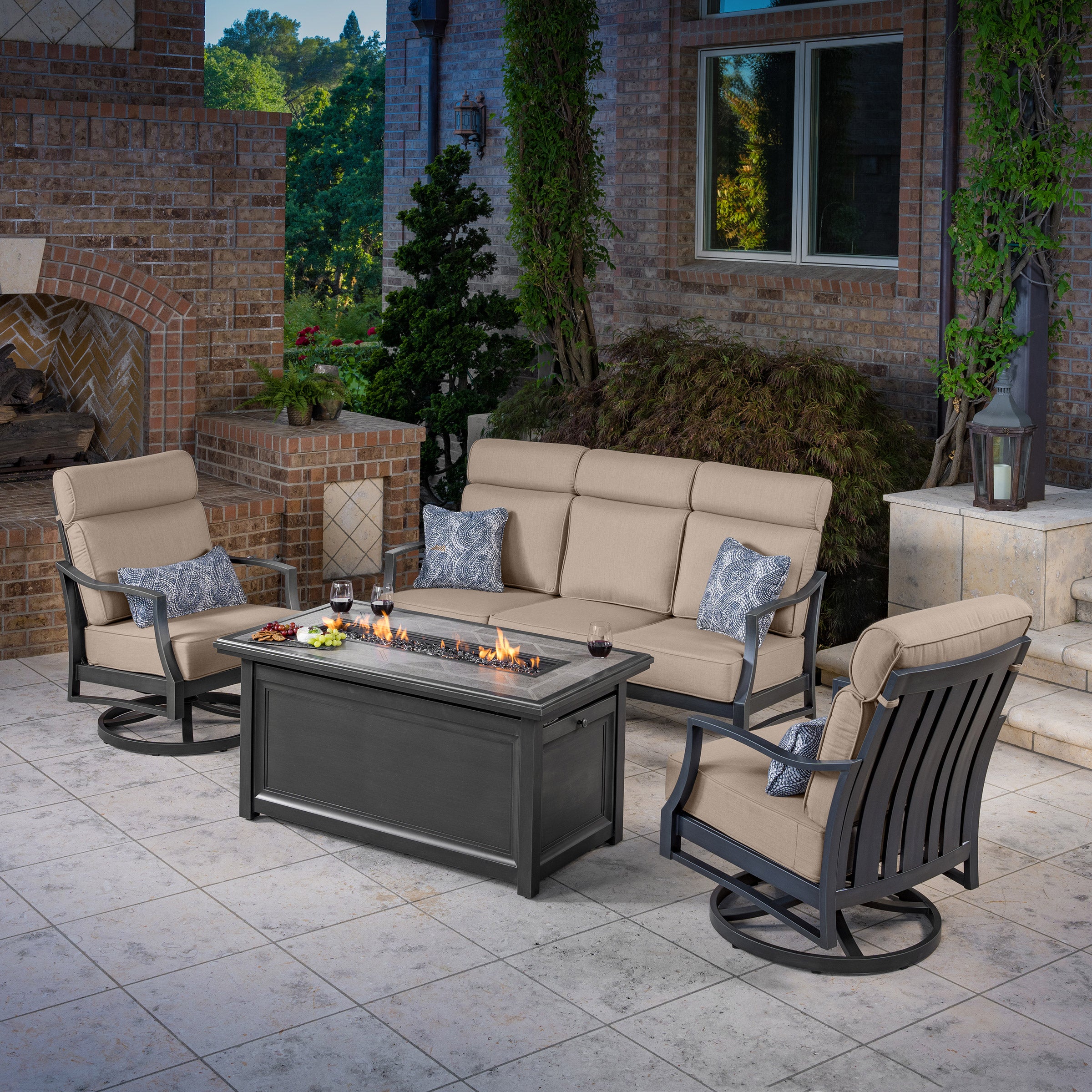 SunVilla Havana 4-piece Fire Pit Outdoor Patio Seating Set | Costco