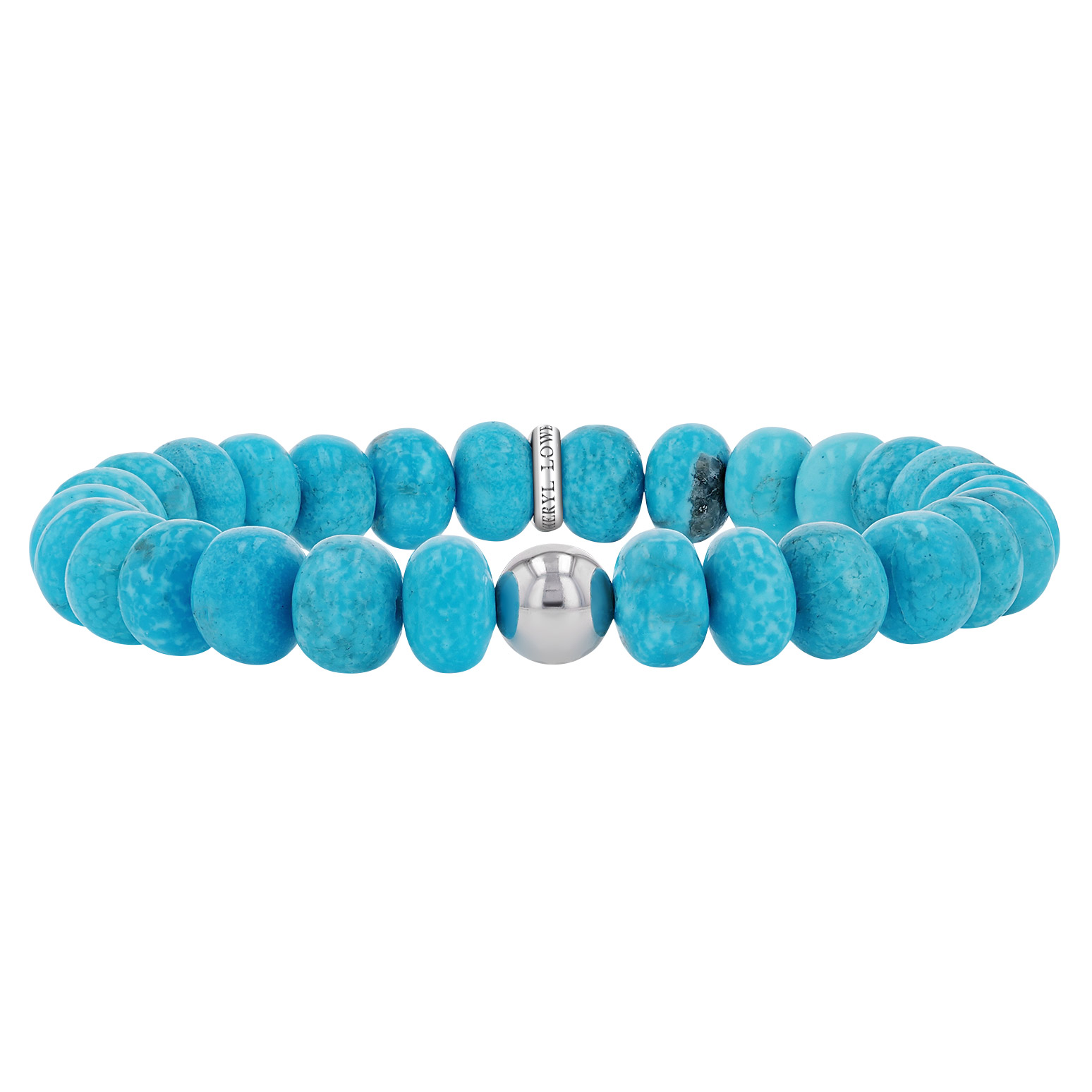 Sheryl Lowe Arizona Turquoise Bracelet with Smooth Round Accent Bead