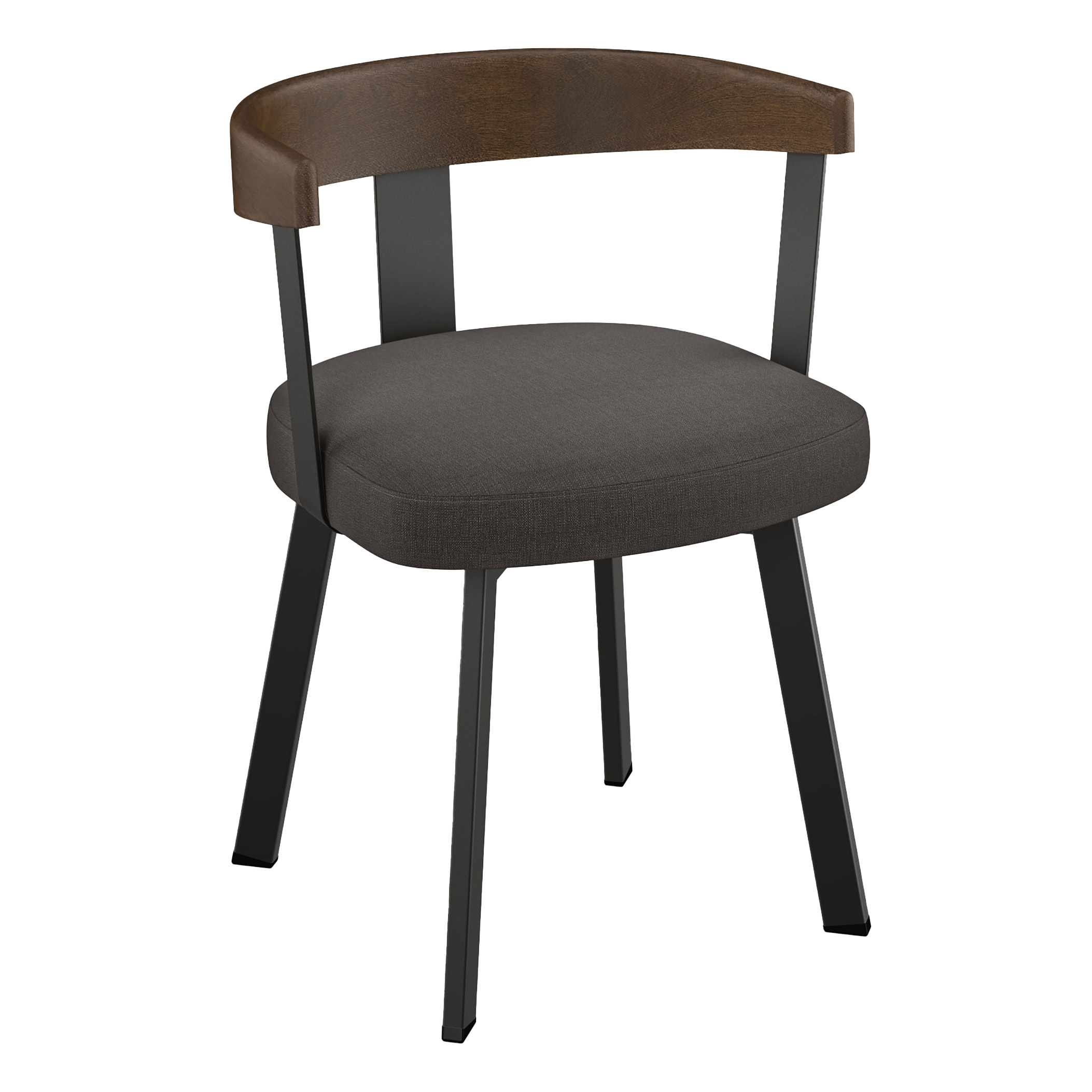 Amisco Lars Dining Chair in Polyester, Grey