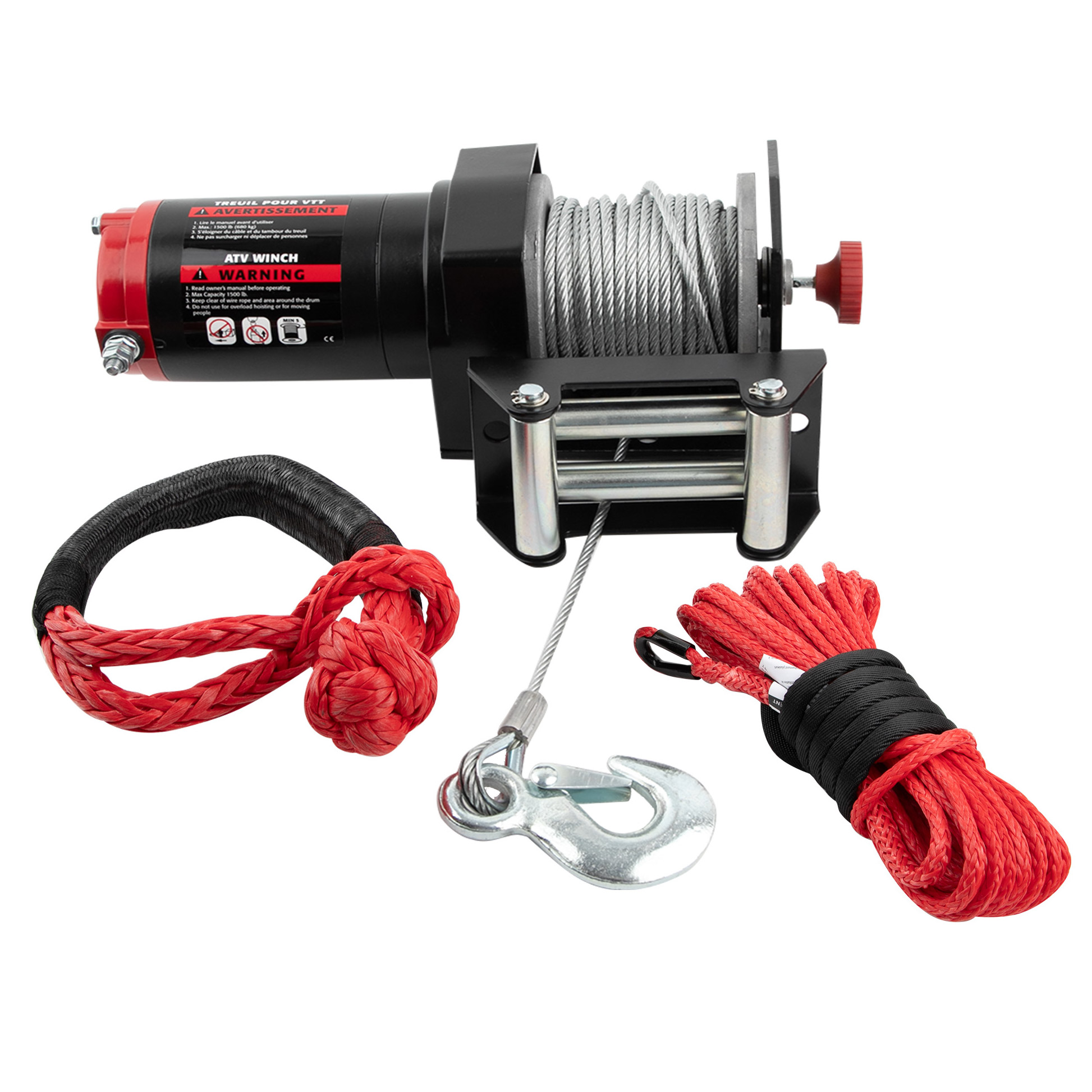 Erickson 1500lb DC Winch with Synthetic Rope