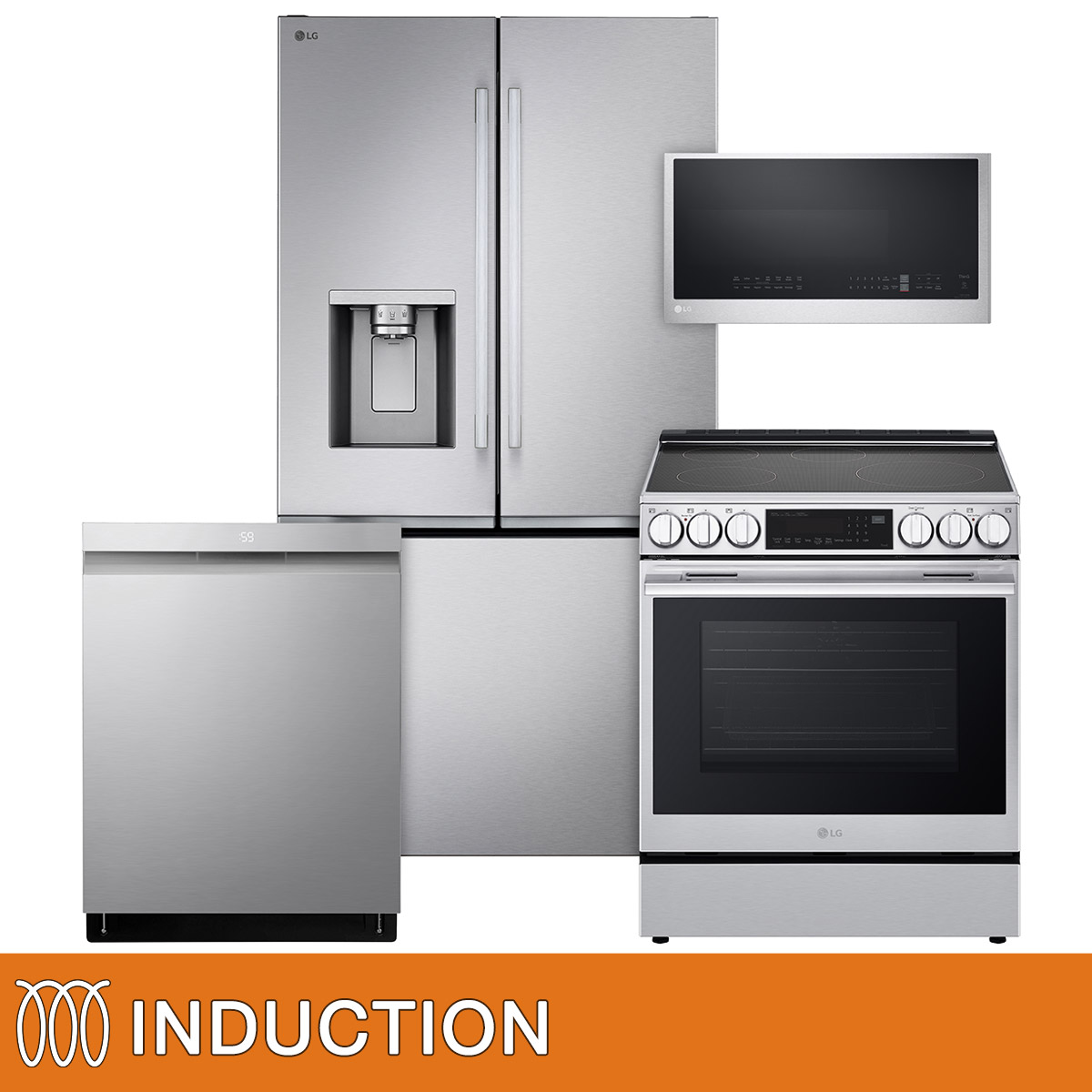LG 4-piece Induction Kitchen Package with Counter-Depth MAX with