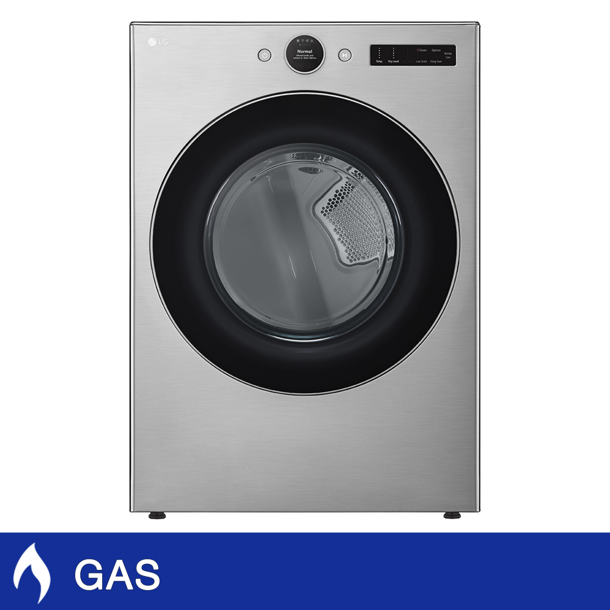 LG 7.4 cu ft.  Graphite Steel Gas Dryer with TurboSteam Technology