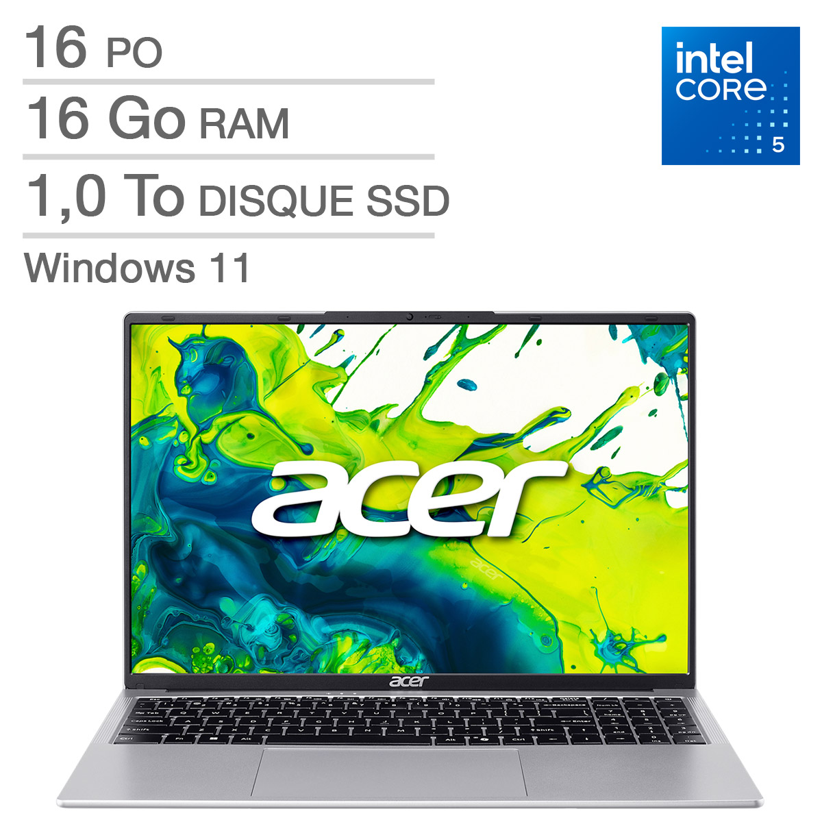 Ordinateur portable de 16 po Aspire de Acer