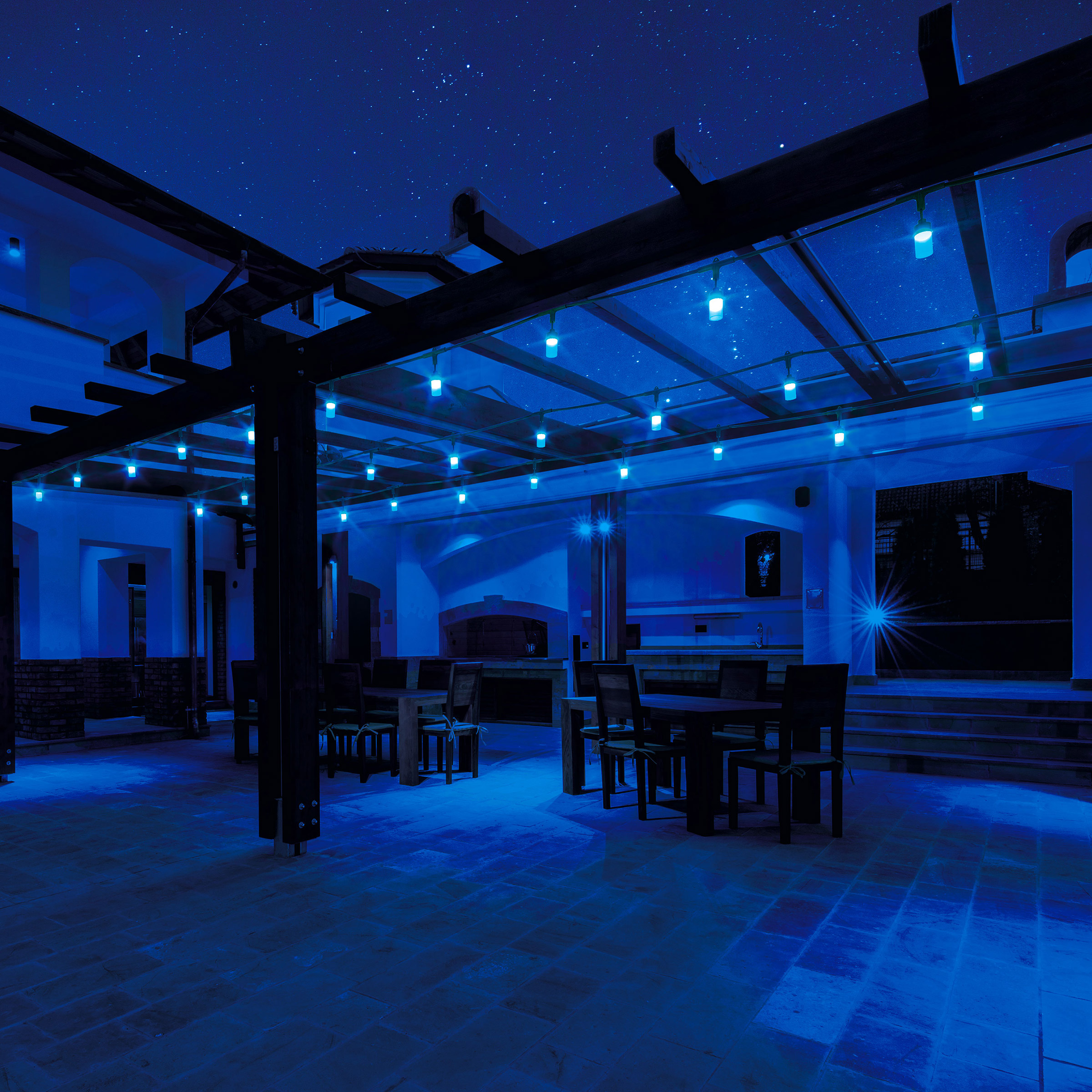 Atomi Smart Wi-Fi Coloro Outdoor String Lights, 48 ft. | Costco
