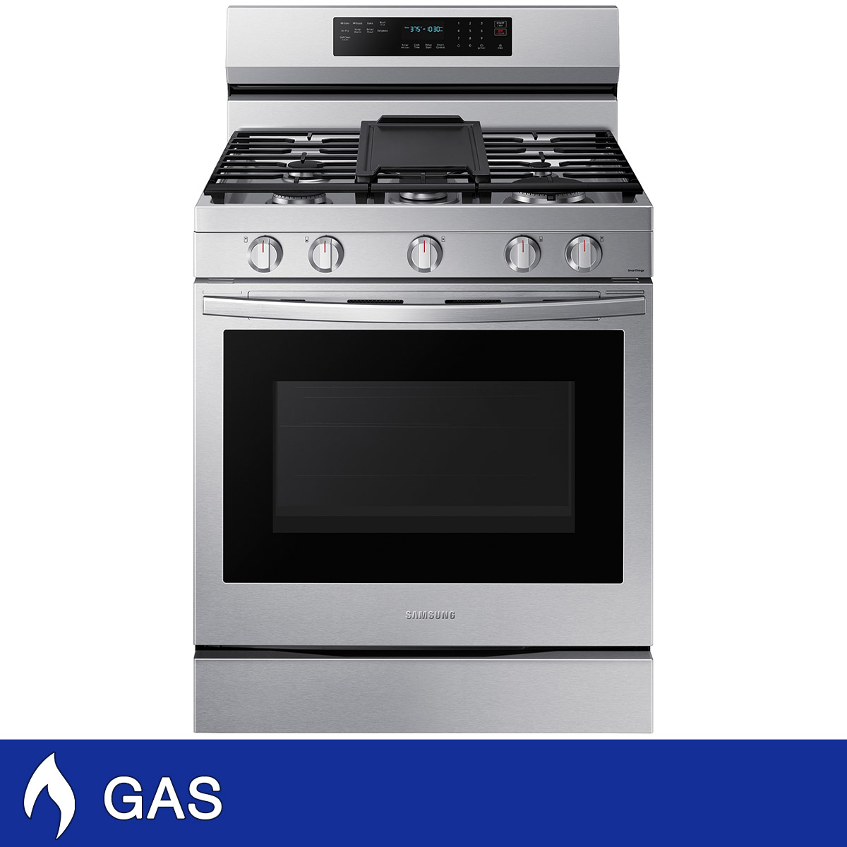 Samsung 6.0 cu. ft. Smart Freestanding Gas Range with No-Preheat Air Fry  Convection+ and Stainless Cooktop