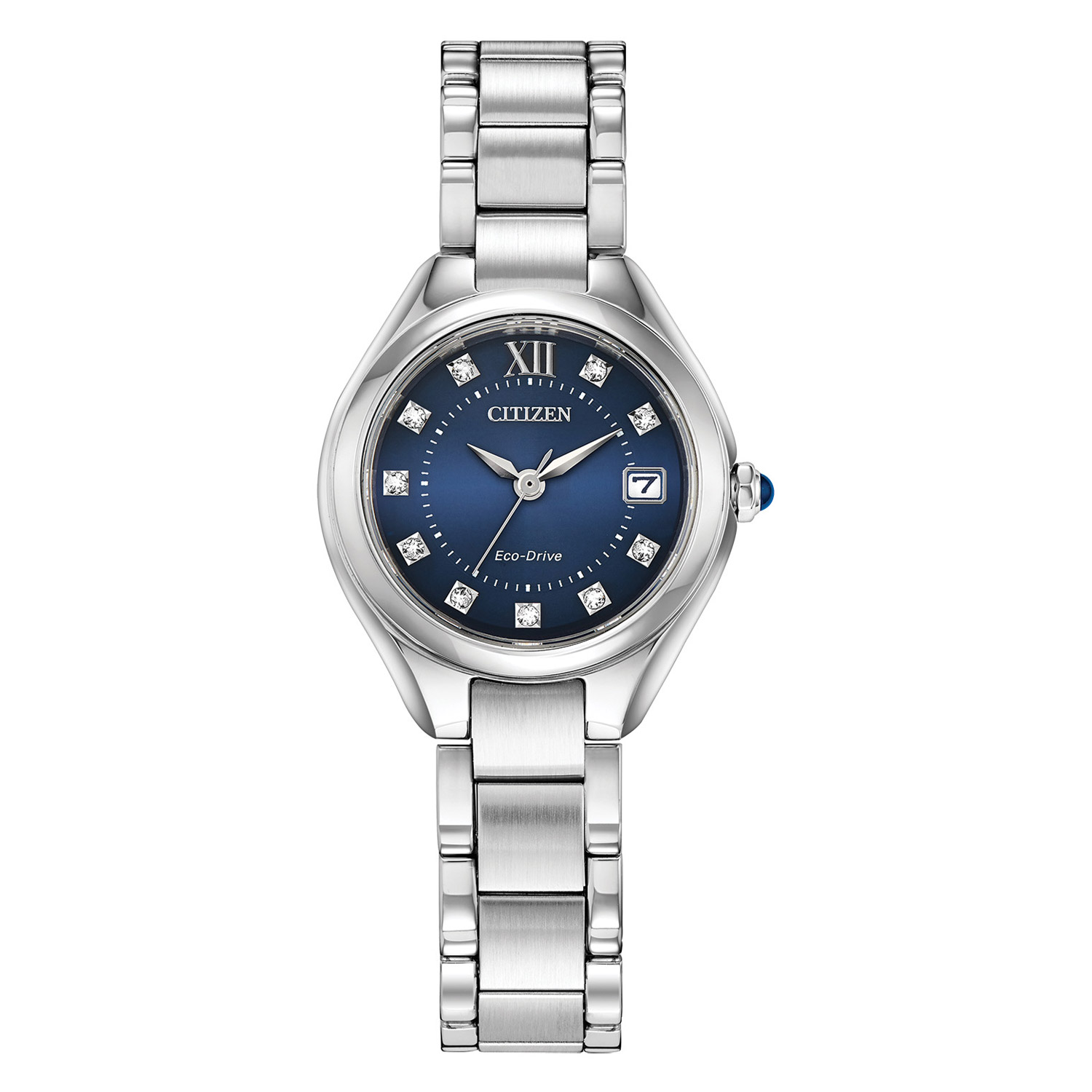 Citizen Silhouette Crystal Blue Dial Ladies Watch